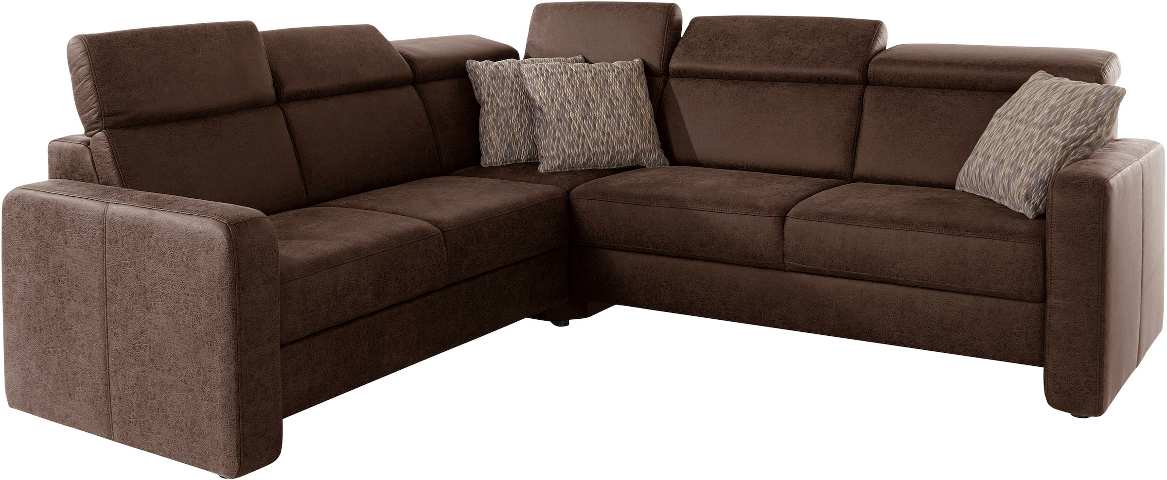 sit&more Ecksofa »Bologna L-Form«, Kopfteilverstellung, wahlweise mit Bettfunktion und Schubkasten
