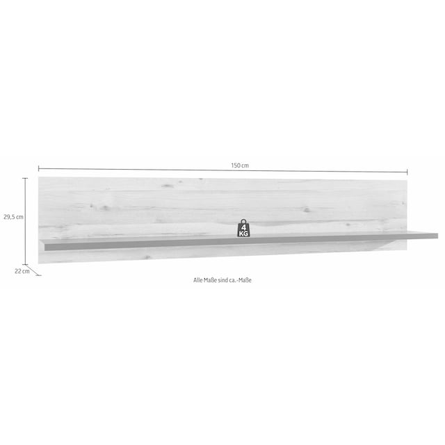 FORTE Wandregal, Breite 150 cm online kaufen | mit 3 Jahren XXL Garantie