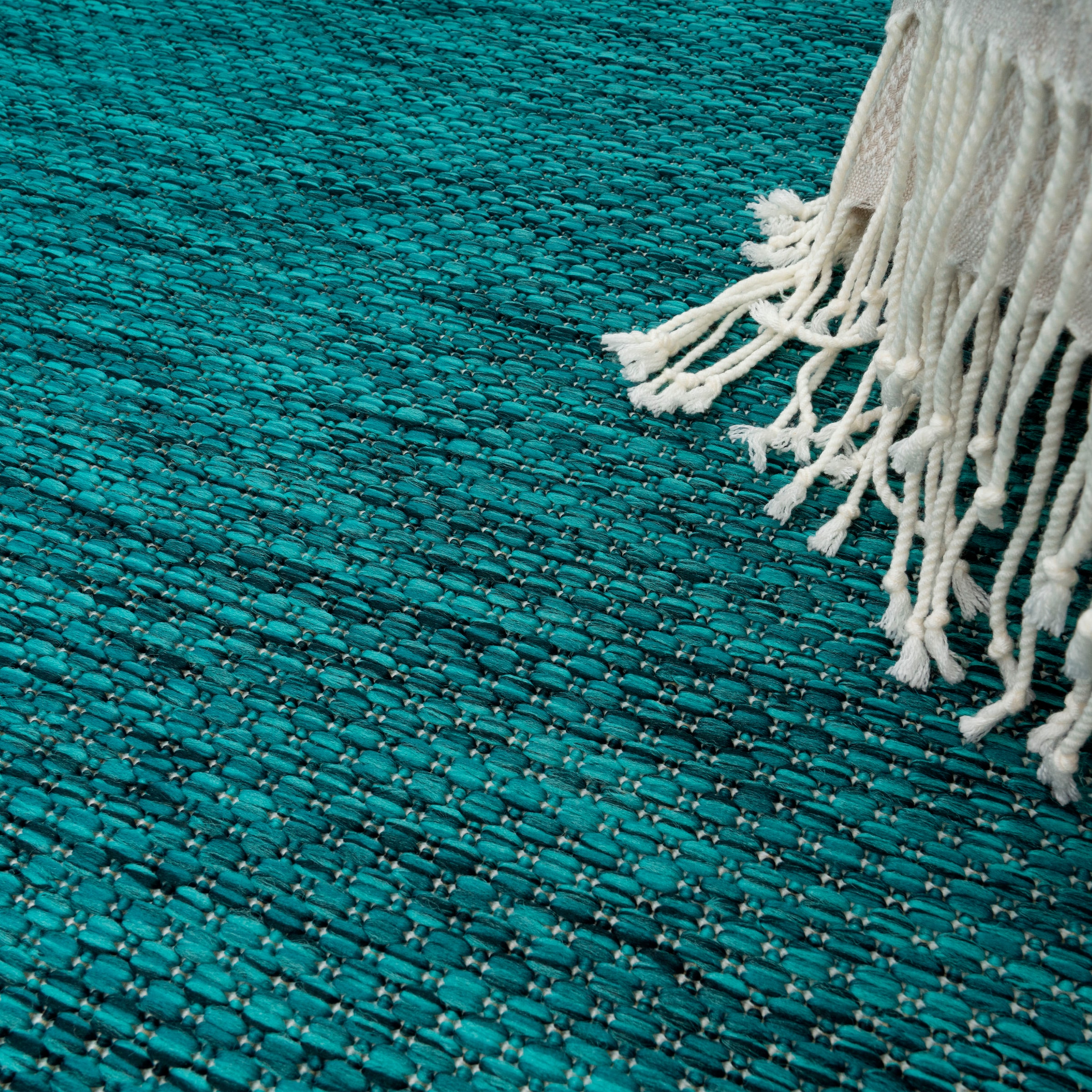 Paco Home Teppich »Roma 272«, dezenter geeignet In- Flachgewebe, mit rund, meliert, Bordüre, Outdoor und