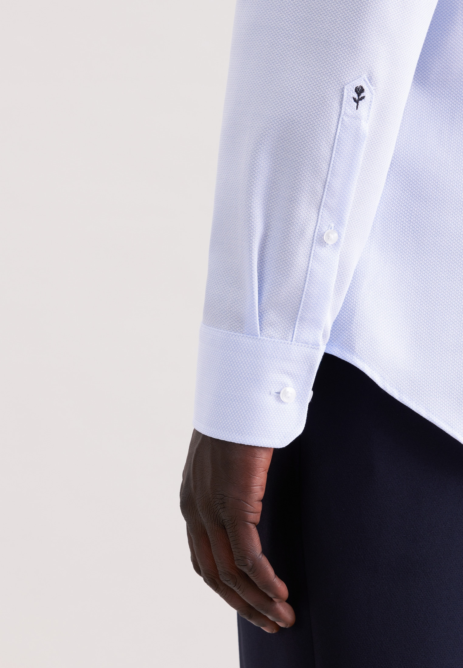 seidensticker Businesshemd »Schwarze Rose« Slim 1/1 Kentkragen Struktur