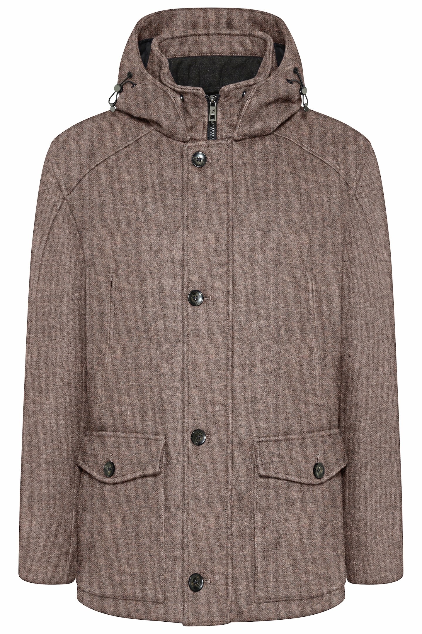 bugatti Kurzjacke mit Kapuze mit Steppnähten