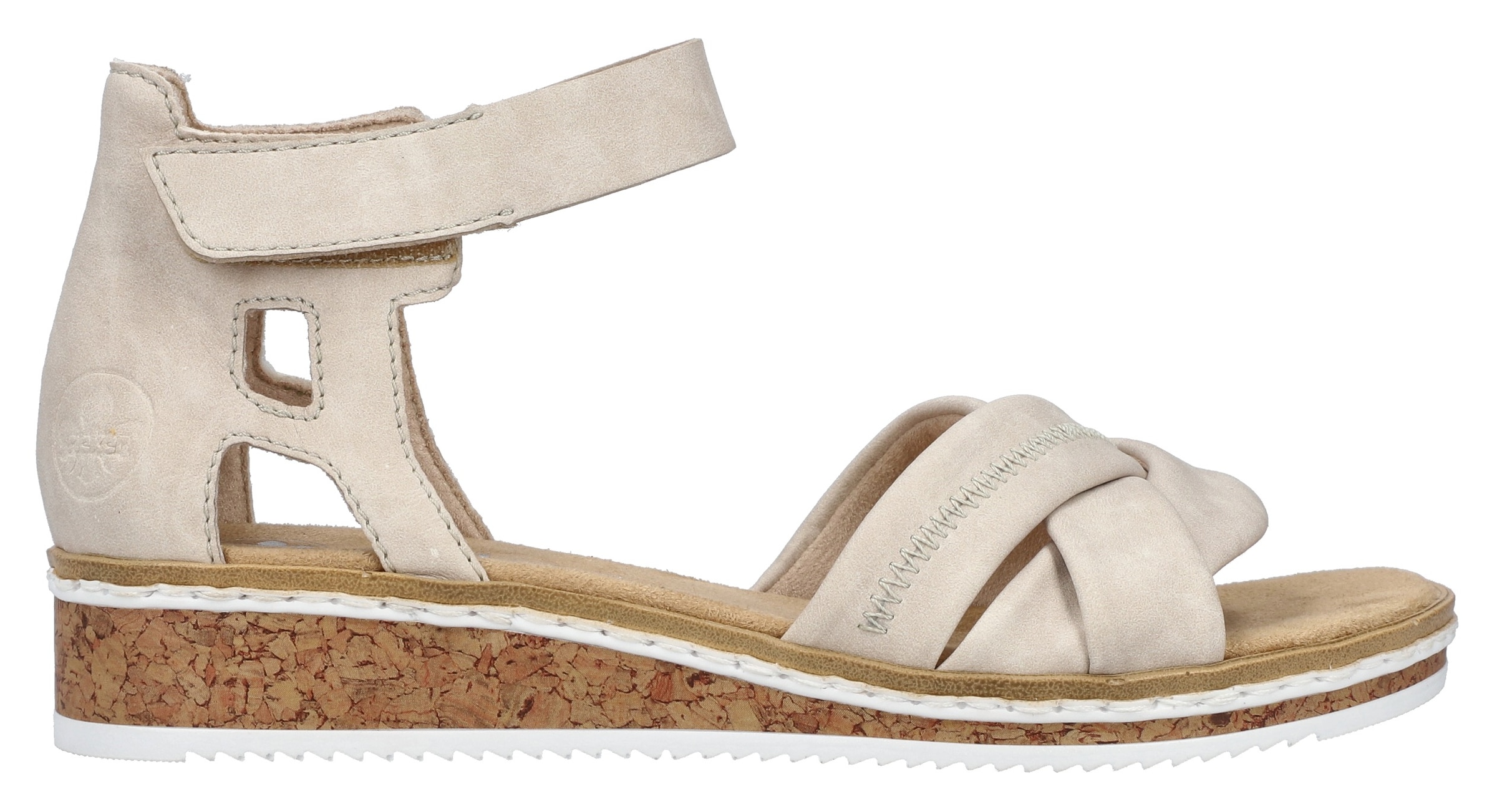 Rieker Sandalette  , Sandale, Sommerschuh, Klettschuh, Keilabsatz, geschlossene Ferse