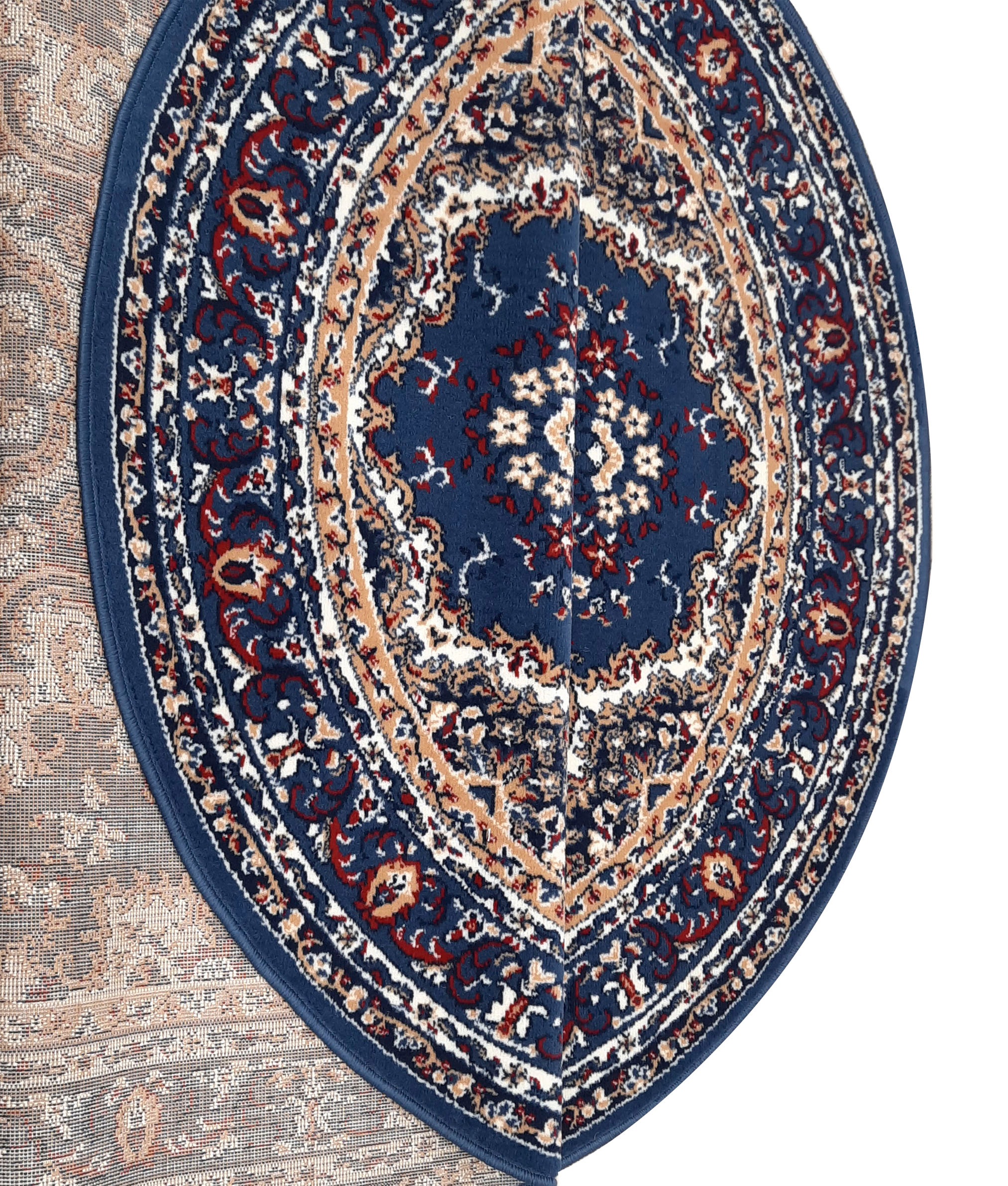 my home Teppich »Oriental, Made in Belgium«, oval, 7 mm Höhe, Orient-Optik, mit Bordüre, Kurzflor, pflegeleicht, elegant