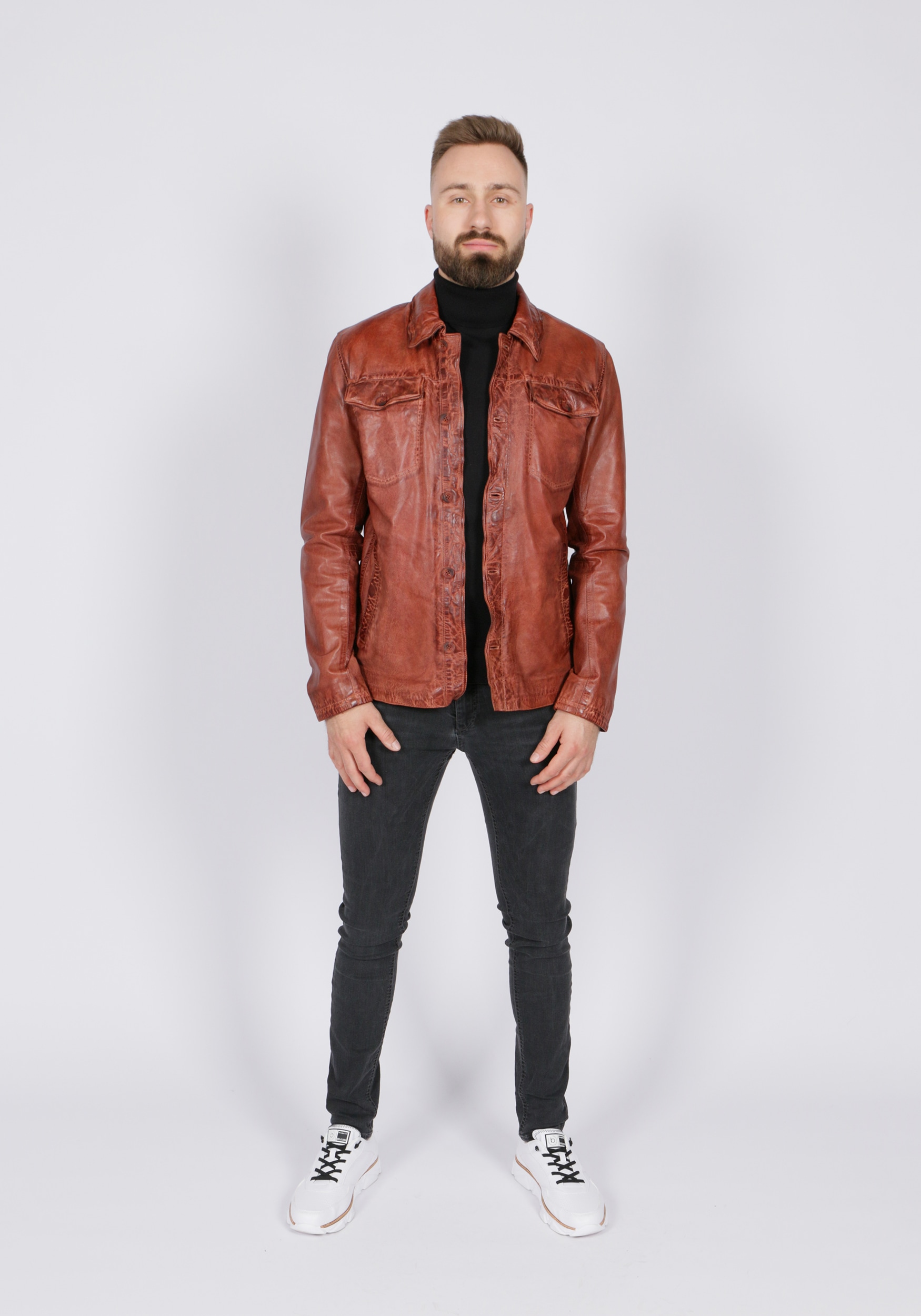 Freaky Nation Lederjacke »Aalborg-FN«