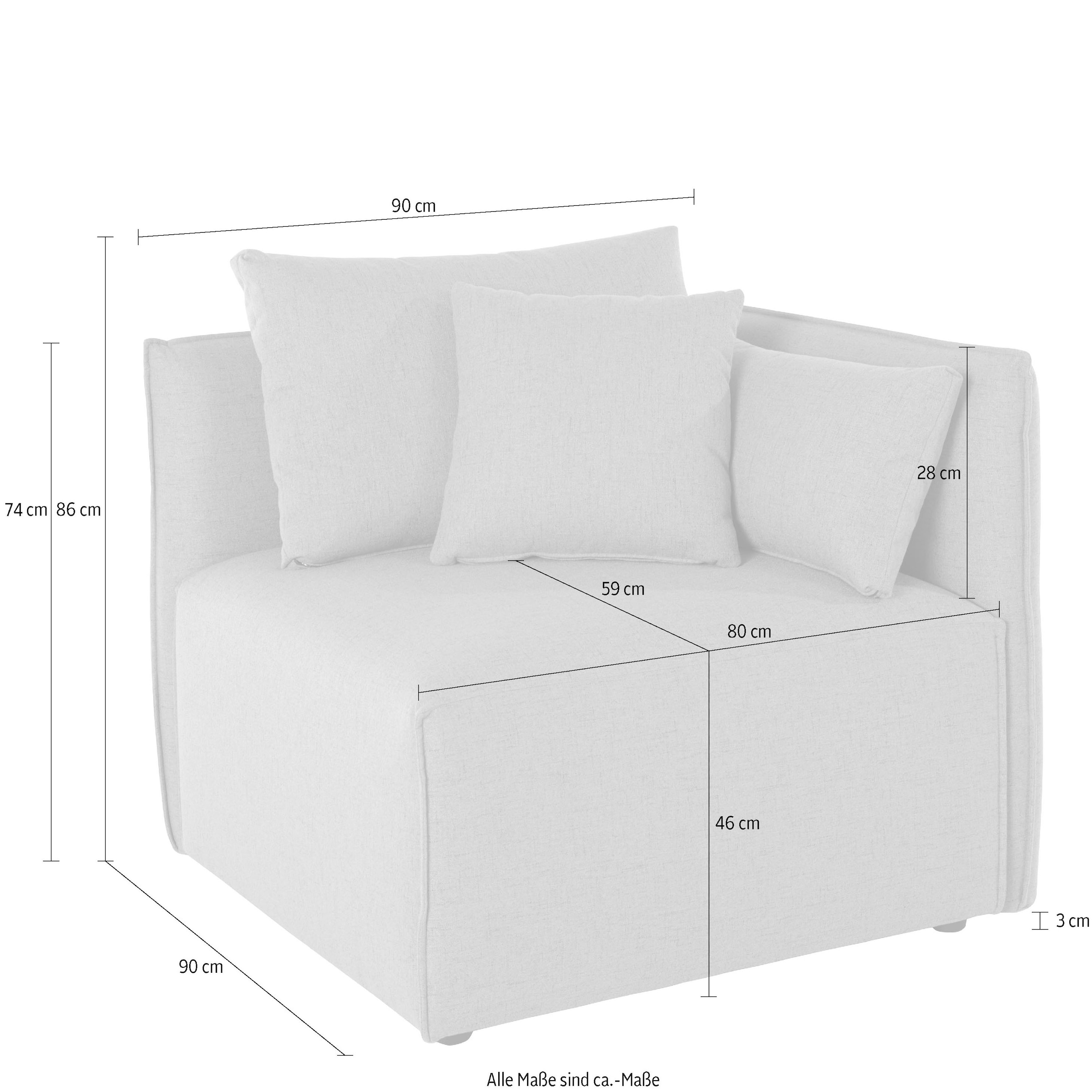 OTTO home Sofa-Eckelement »Nöre« Modul - zum Zusammenstellen; in vielen Bezugsqualitäten und Farben