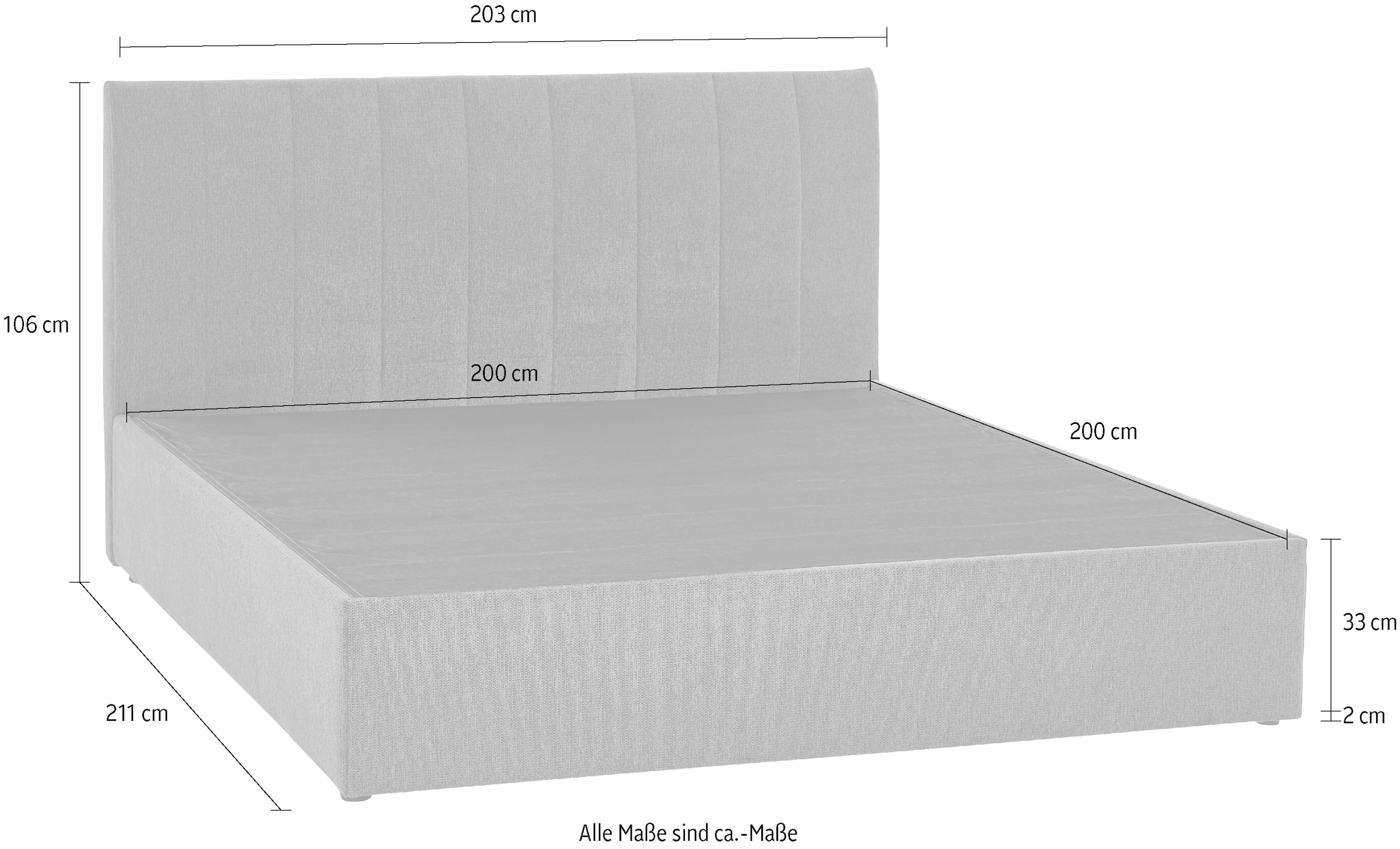 ATLANTIC home collection Boxbett »Alva«, wahlweise mit Matratze und Topper
