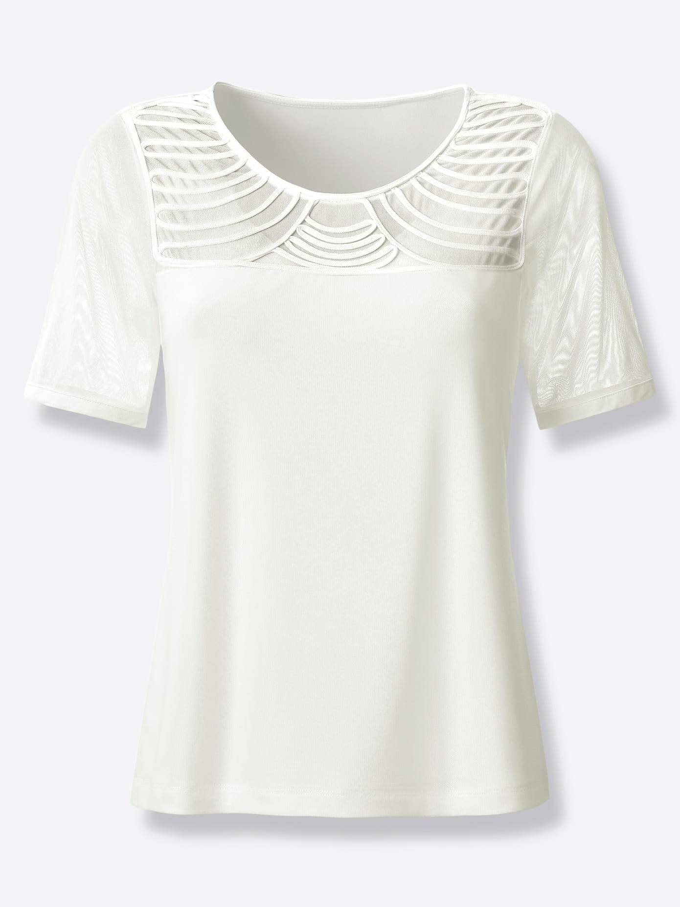 creation L Kurzarmshirt »Mesh-Shirt« 1 tlg.