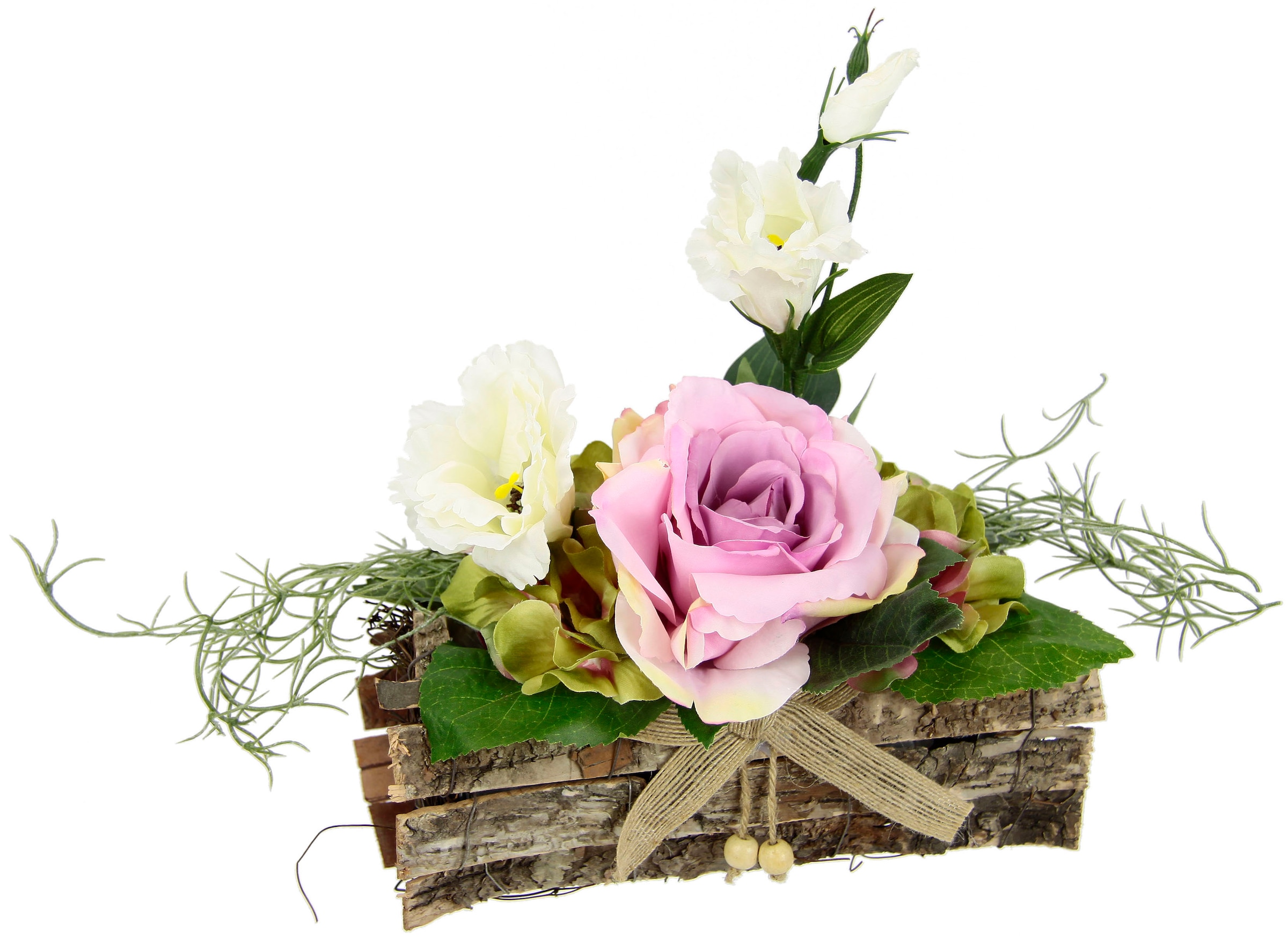 I.GE.A. Kunstpflanze »Gesteck Rose in Schale« online kaufen | mit 3 Jahren  XXL Garantie