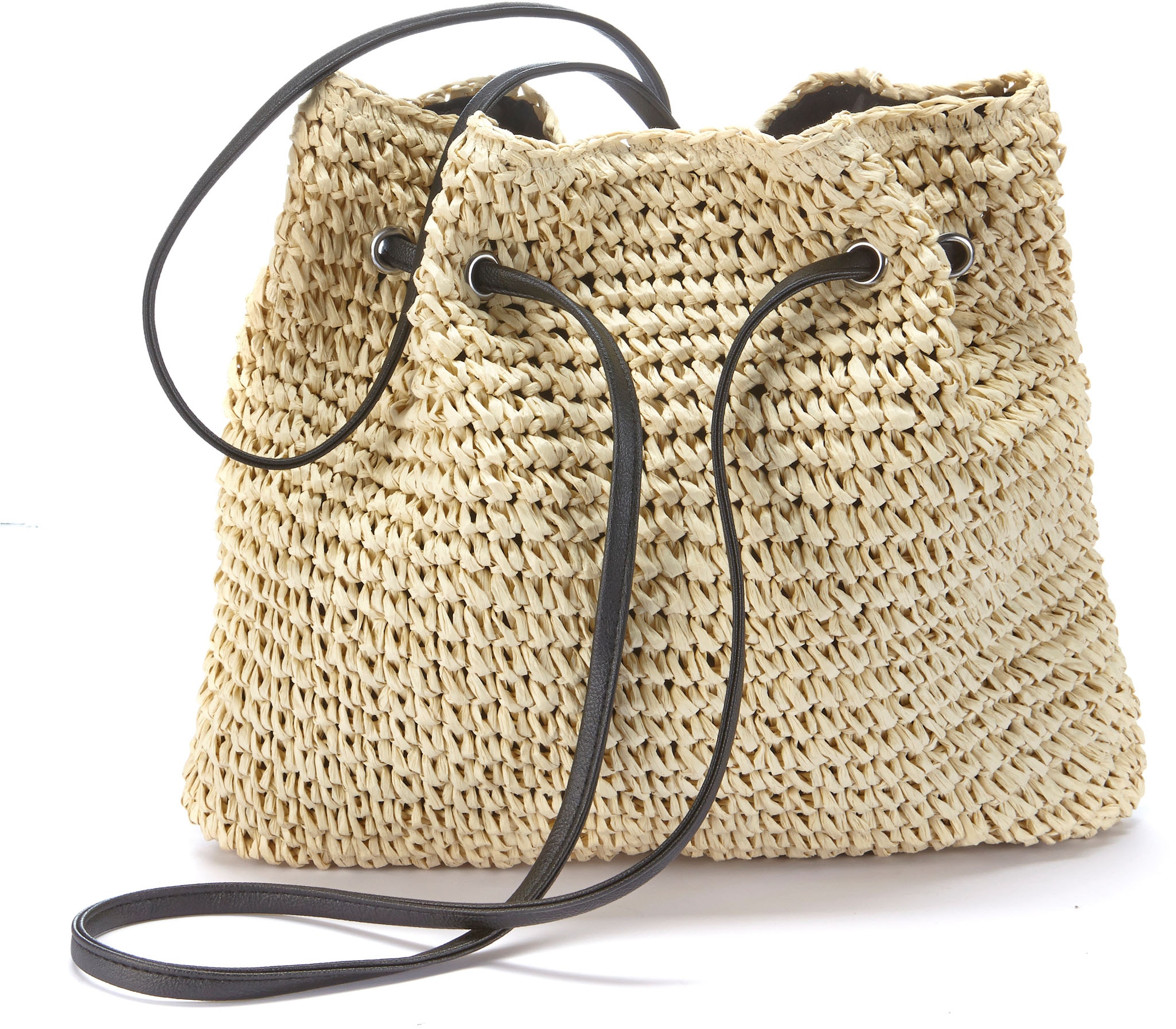 LASCANA Umhängetasche, aus Papierstroh, Strandtasche, Handtasche, Schultertasche VEGAN