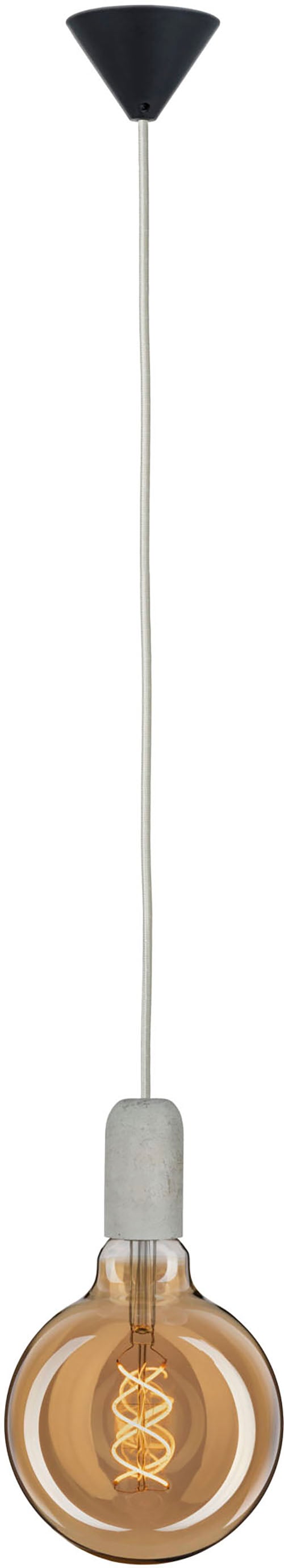 Paulmann Pendelleuchte »Neordic Jano max. 1x60W Grau/Schwarz 230V Beton/Kunststoff«, 1 flammig, Leuchtmittel E27 | ohne Leuchtmittel, E27