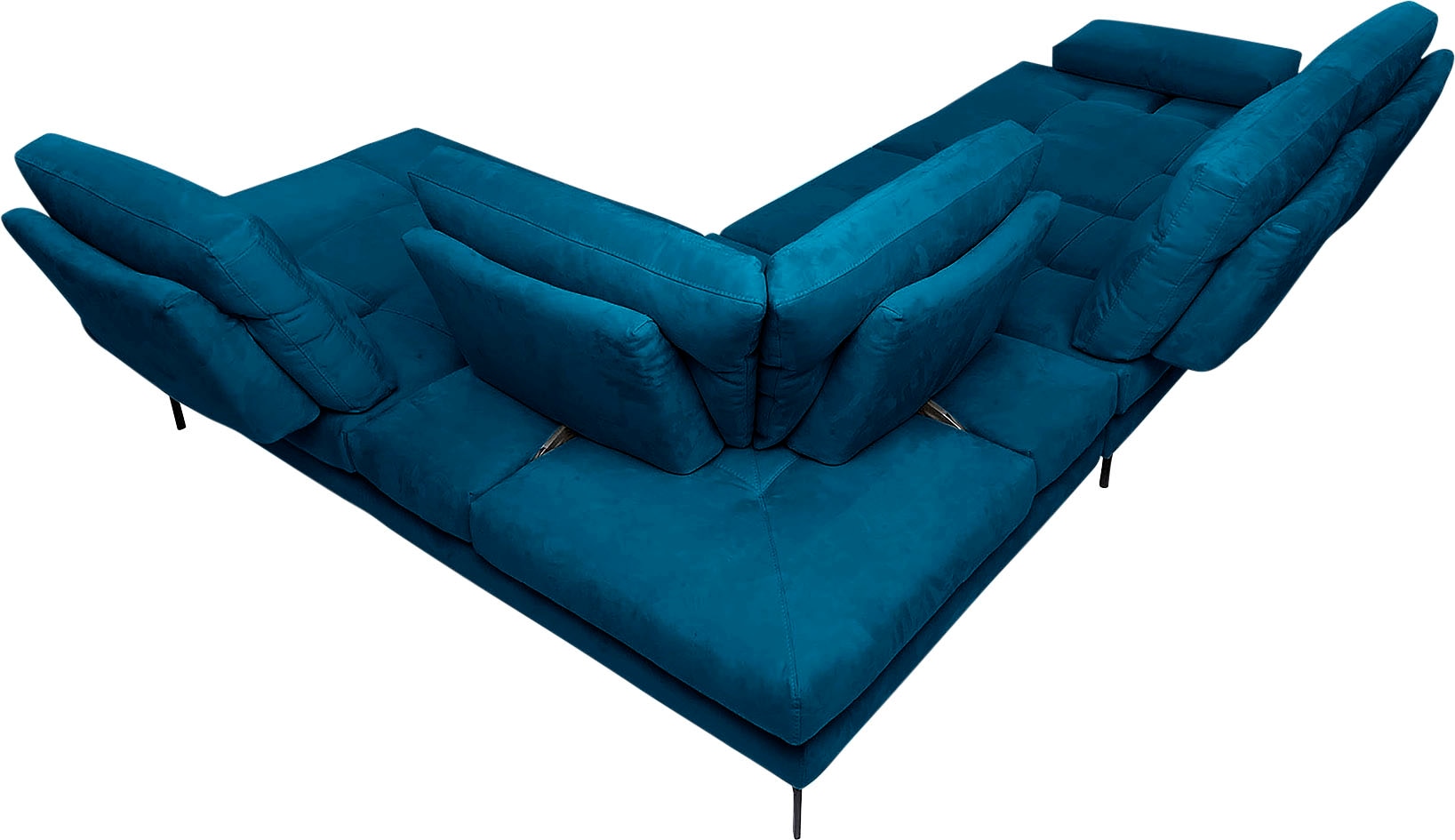 CALIA ITALIA Ecksofa »Toby Wing, L-Form, Designsofa mit sensationellem Sitzkomfort«, Sitztiefenverstellung, funktionale Ecke, Füße in schwarz matt