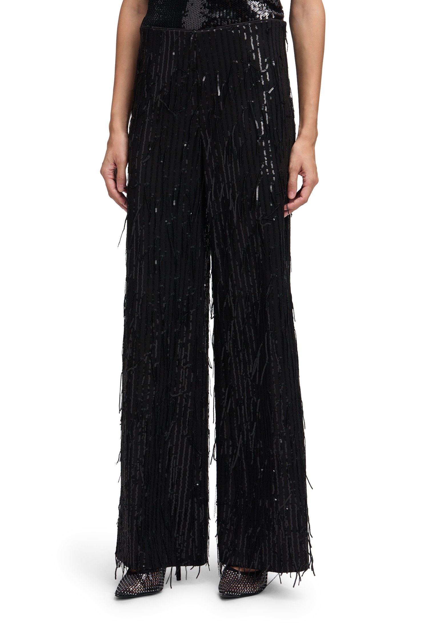 Vera Mont Stoffhose »Perfect Body-Hose im Glitzer-Look«