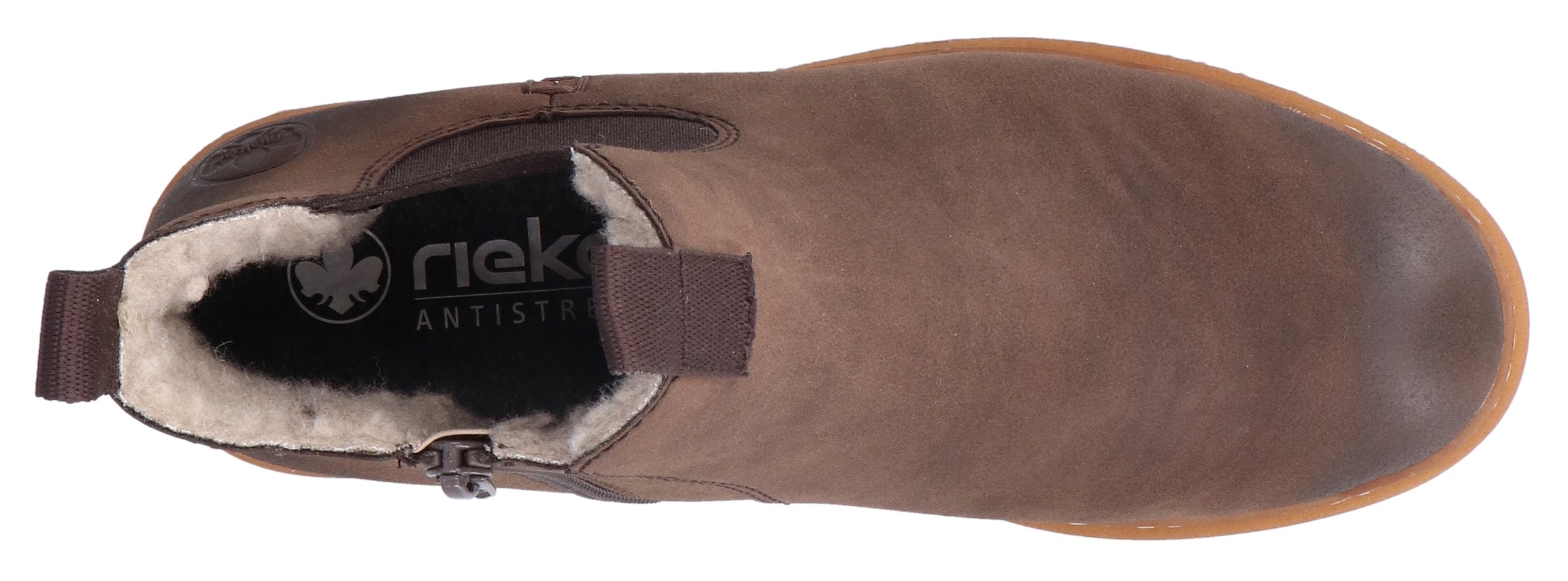Rieker Winterstiefelette, Chelseaboots, Used-Look, mit Innenreißverschluss und Stretcheinsatz