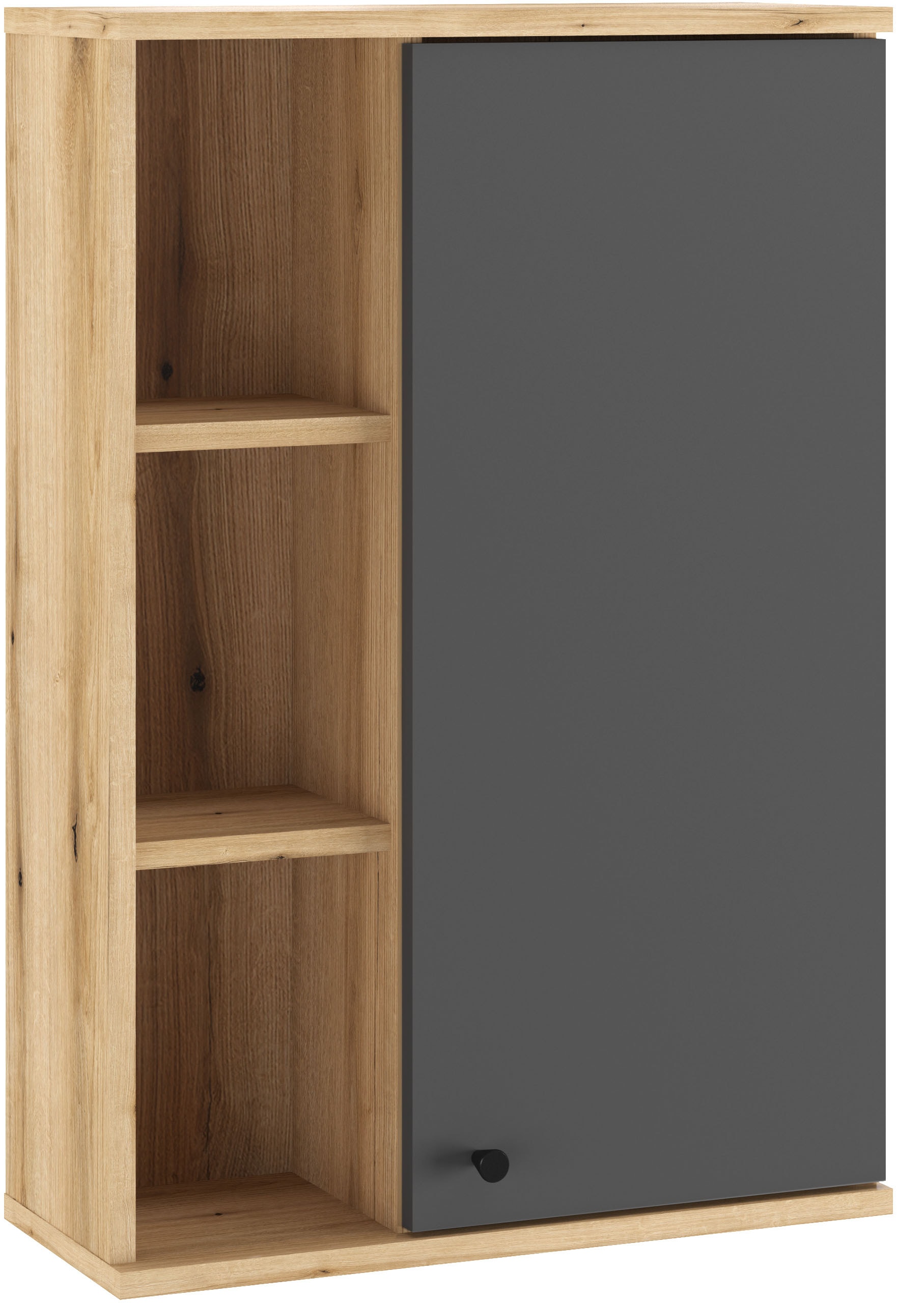 Home affaire Hängeschrank "Oslo, Badschrank mit Knopfgriff, Wandschrank im skandinavischen Design" in der Türfarbe Weiß oder Grau verfügbar, ausreichend Stauraum