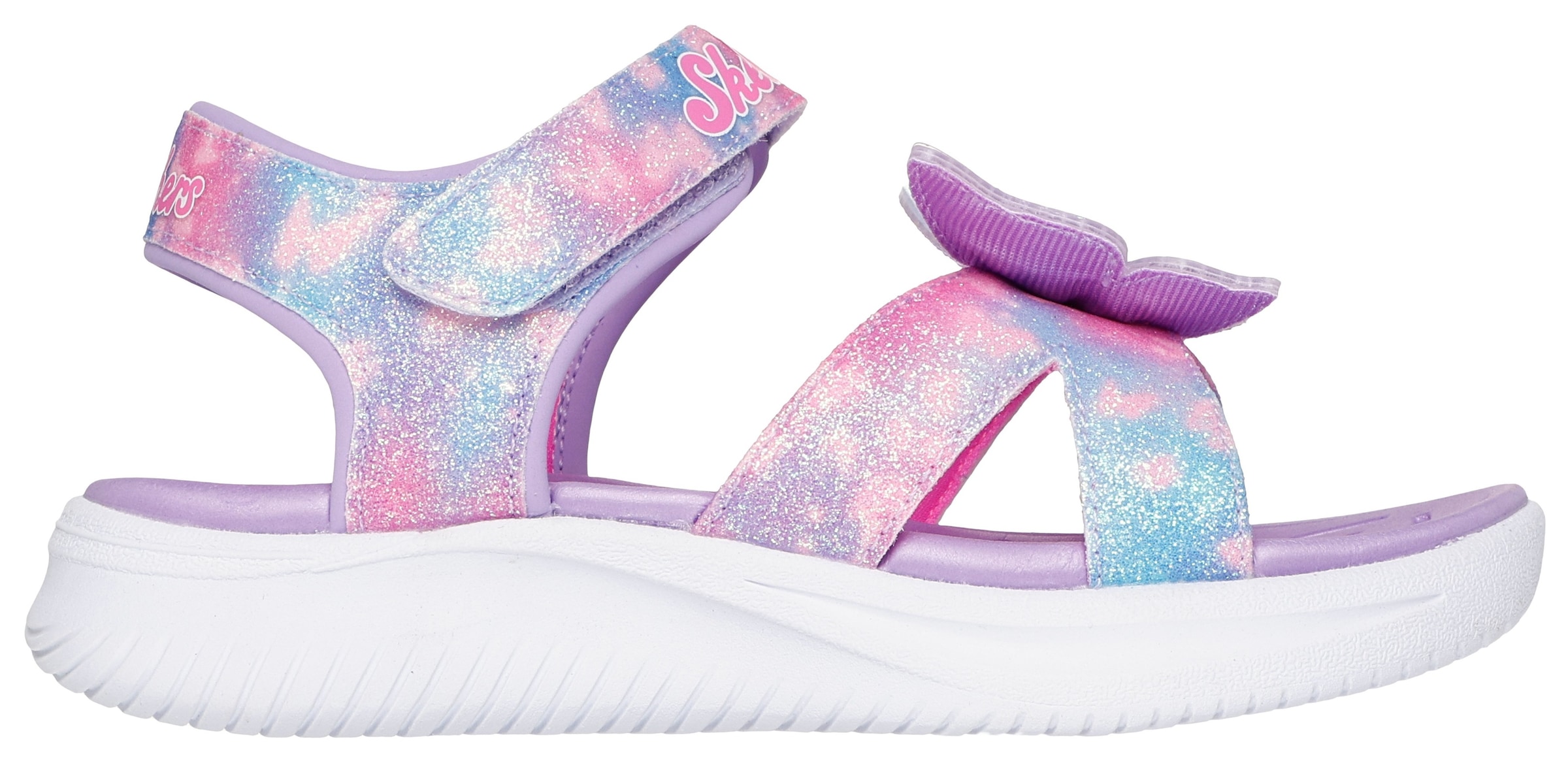 Skechers Sandale »JUMPSTERS SANDAL-BUTTERFLY BRITES«, Blink,-Klettschuh, Schmetterlingdesign, Größenschablone zum Download