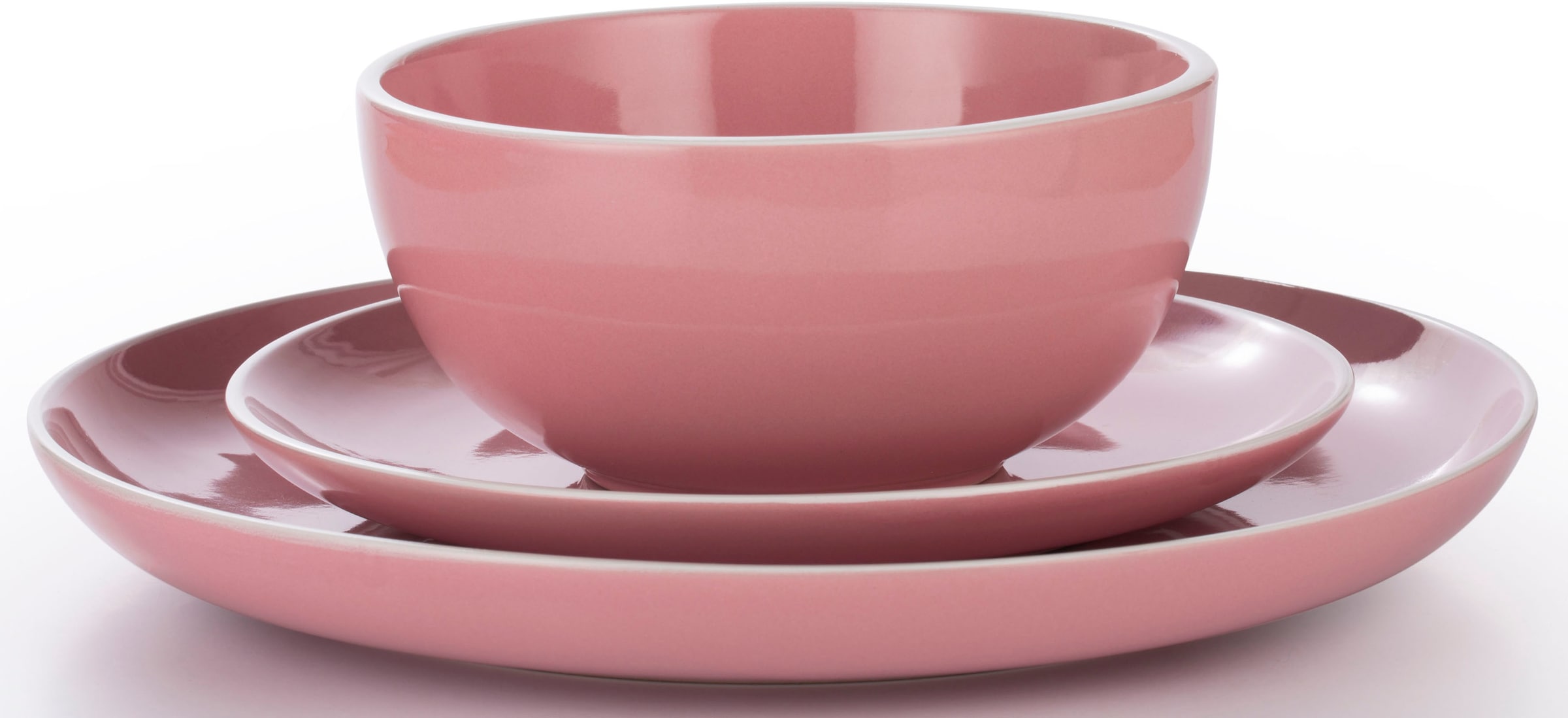 Retsch Arzberg Tafelservice »Geschirr-Set, Service HALO BUBBLE GUM« Teller Set, Klare Farben und Klare Formen - 12 Teile, für 4 Personen