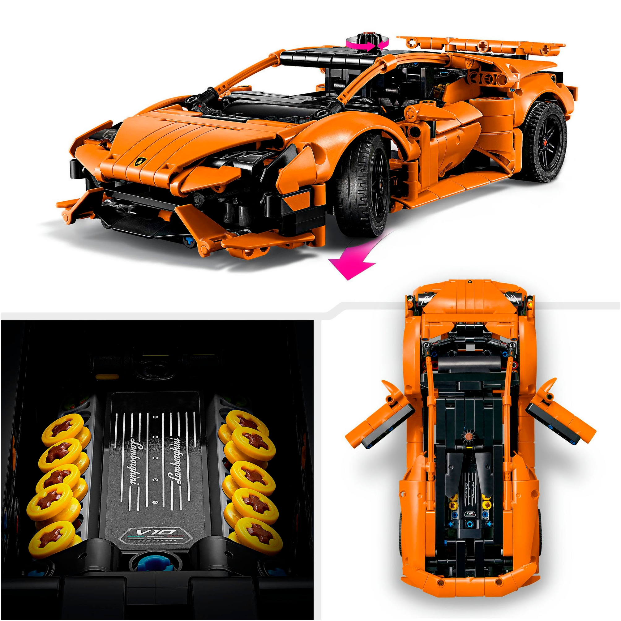 LEGO® Konstruktionsspielsteine »Lamborghini Huracán Tecnica Orange (42196), LEGO Technic«, (806 St.), Seltenes Set; Made in Europe