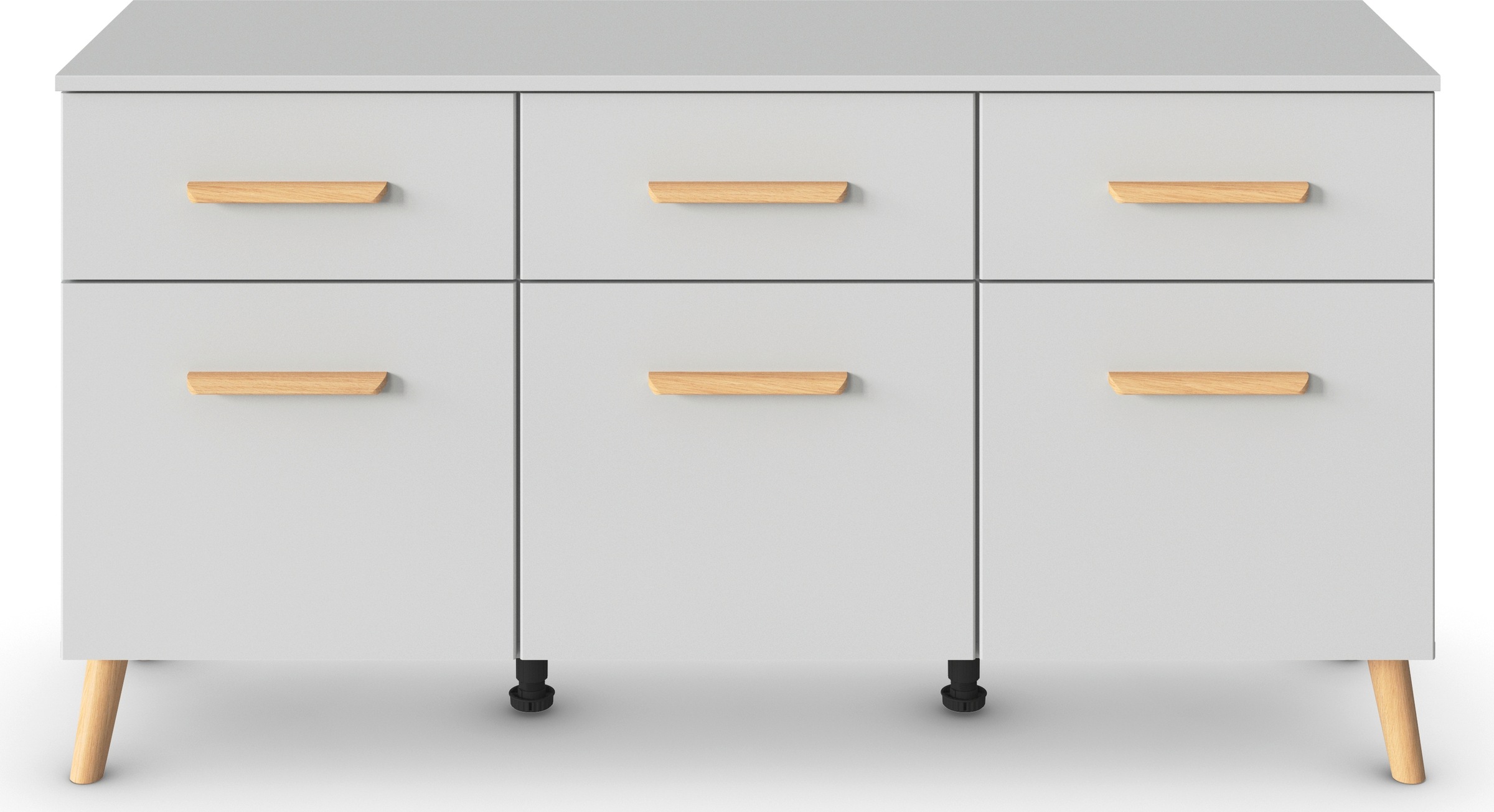 rauch Kombikommode »Skandi by Aditio«, mit Massivholzgriffen, 3 Schubladen mit Softclose-Funktion