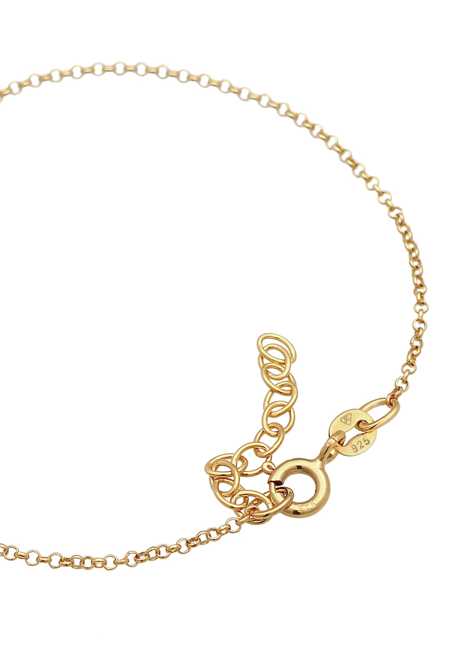 Elli Armkette »Armband Plättchen Rund Coin Basic Trend Geo 925 Silber«