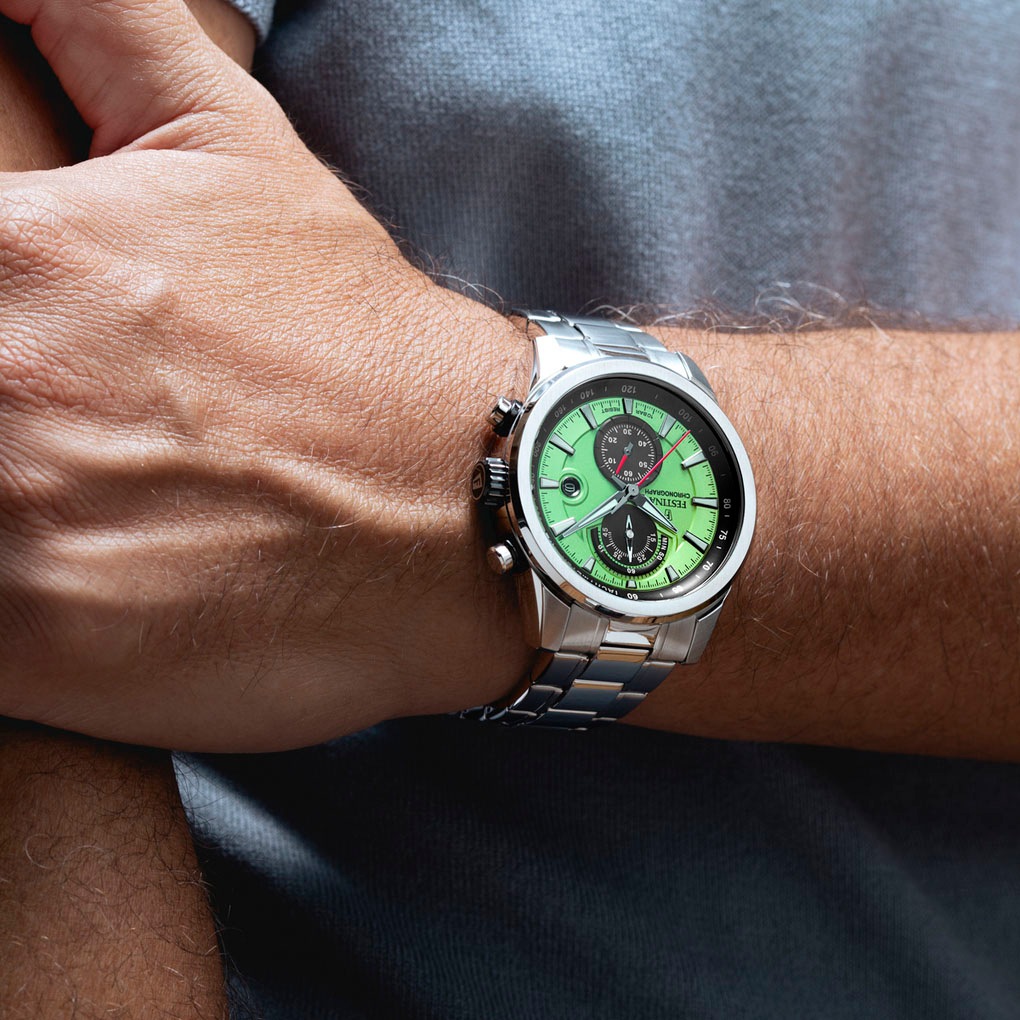 Festina Chronograph »Timeless Chronograph«, Quarzuhr, Armbanduhr, Herrenuhr, Edelstahlarmband, analog, Tag