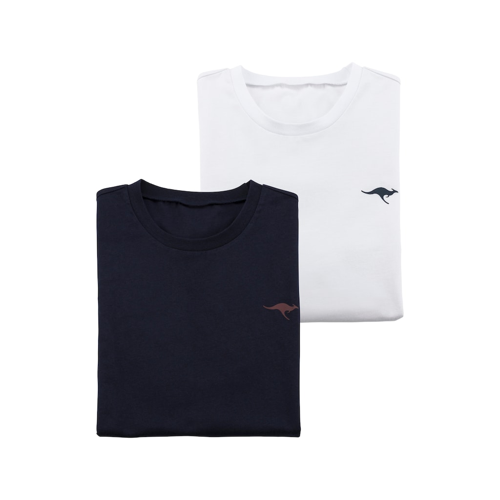 KangaROOS Kurzarmshirt, (2er-Pack)