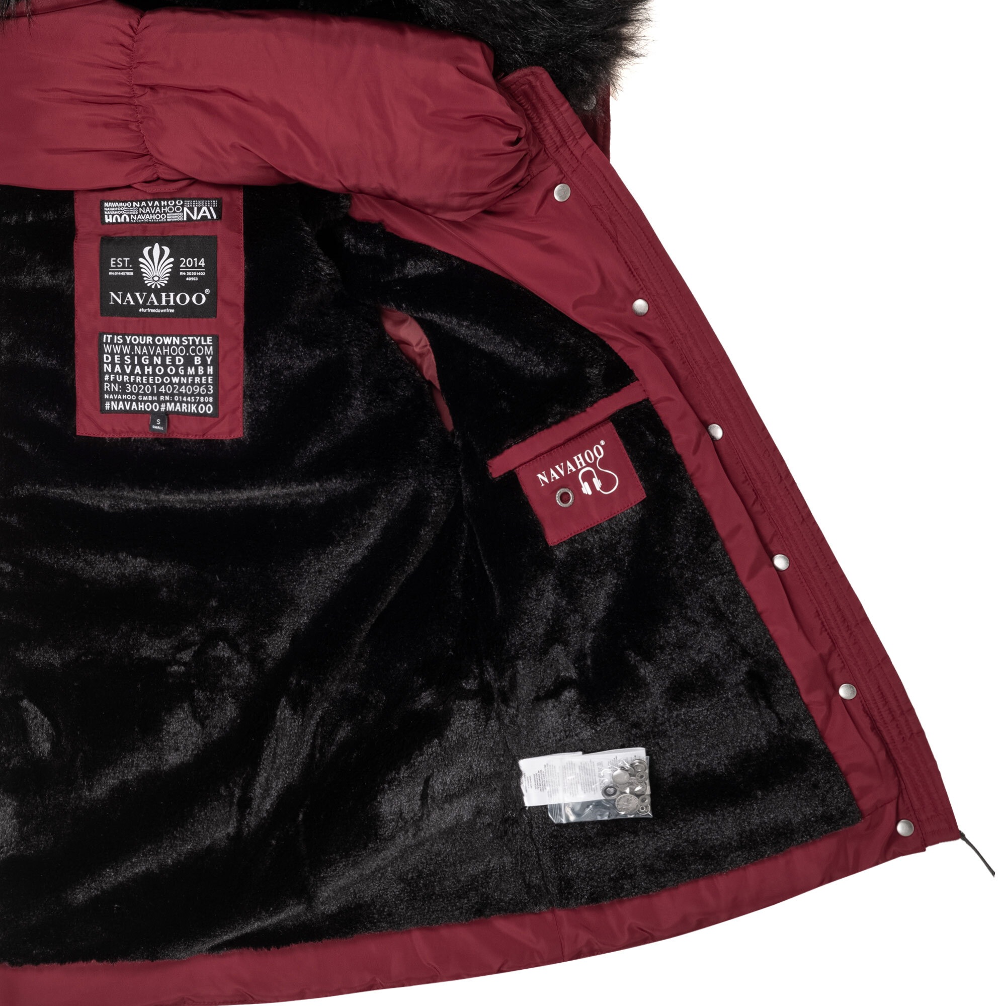 Navahoo Steppjacke »Navahoo Chloe warme Damen Winter Jacke Parka Mantel Stepp Kurzjacke gefüttert NEU B301«