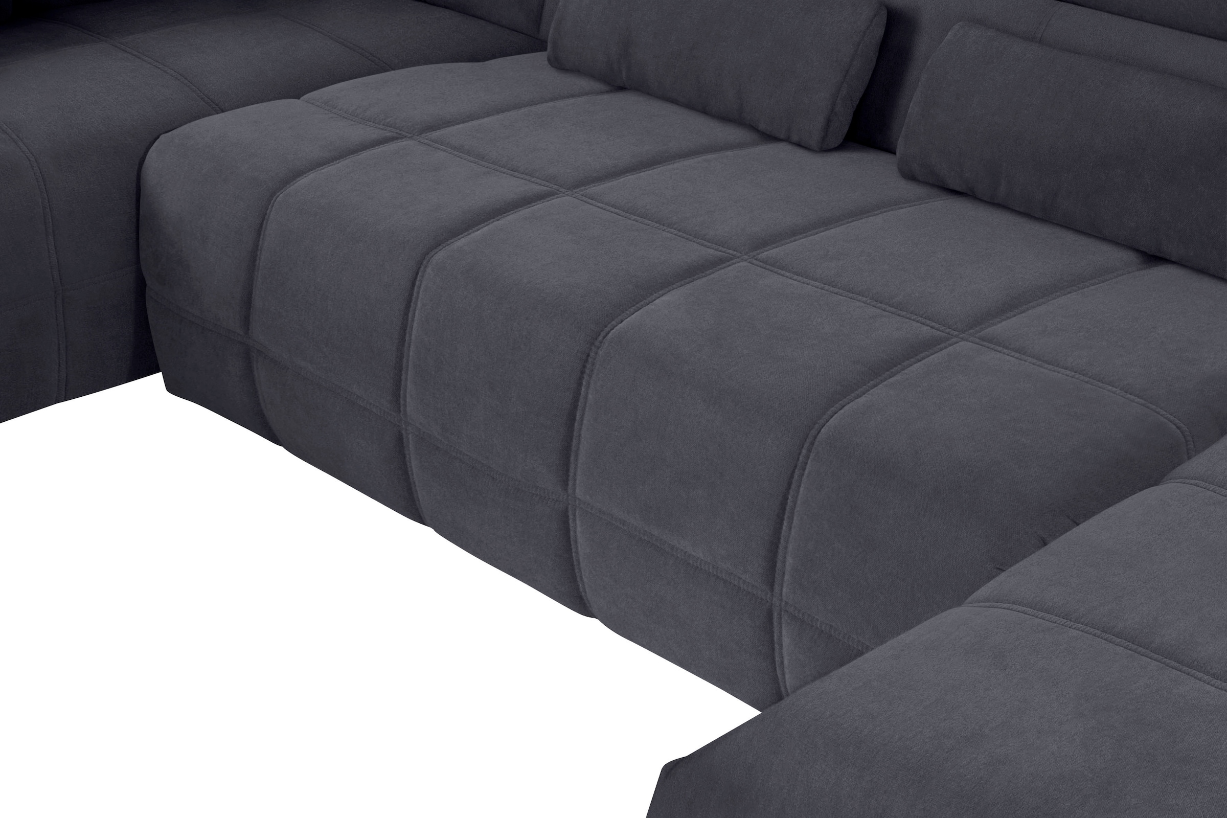 DOMO collection Wohnlandschaft »Brandon, whlw. mit Sitztiefenverstellung, inkl. Nierenkissen« mit Kopfteilverstellung, wahlweise Sitztiefenverstellung, U-Form