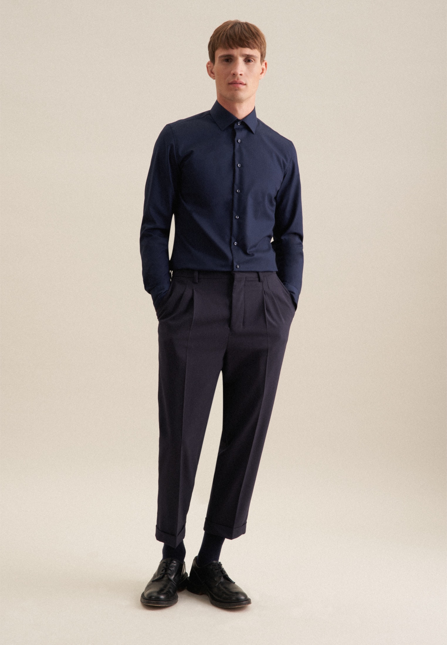 seidensticker Businesshemd »Schwarze Rose« Slim 1/1 Kentkragen Uni