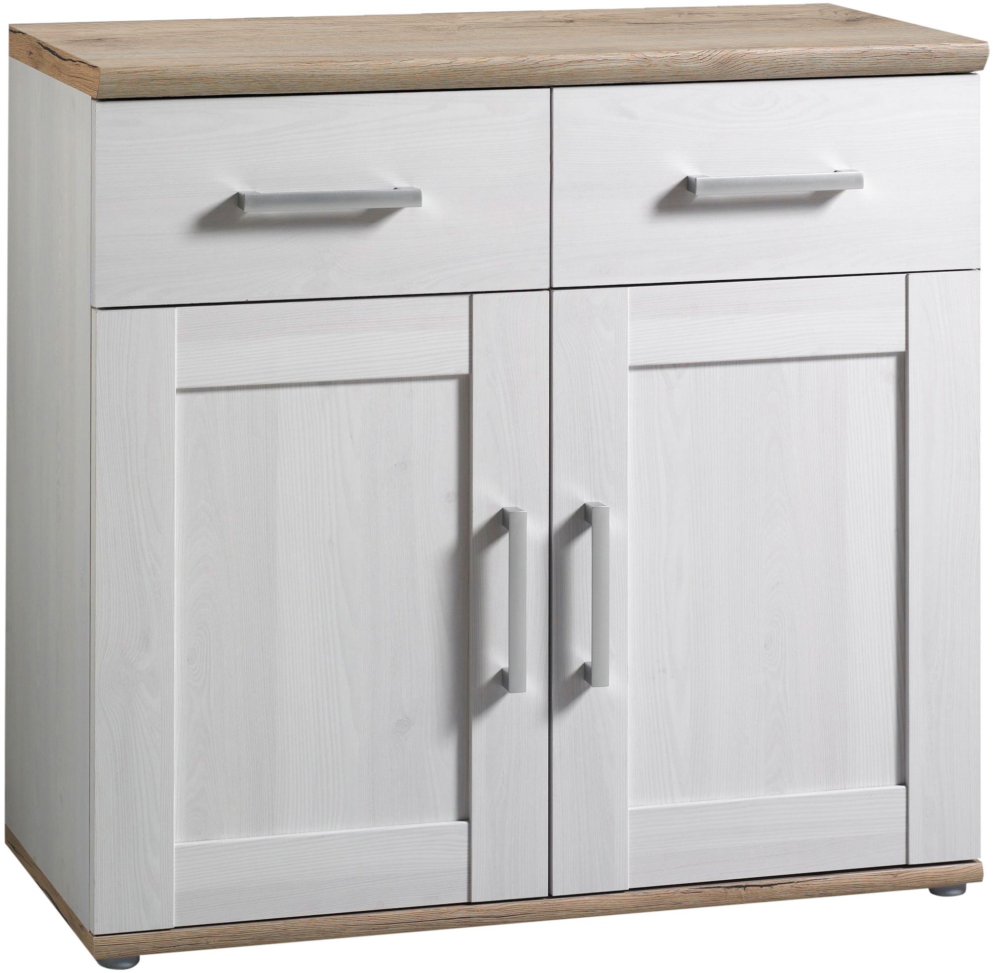 HBZ Kommode »Romance im Landhaustil, BxHxT 93x88x45 cm«, Schrank mit 2 Türen, 2 Schubkästen und 2 Einlegeböden