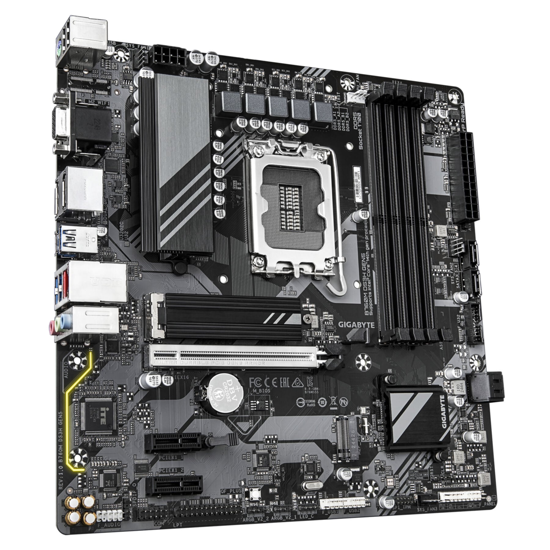 Gigabyte Mainboard »B760M DS3H GEN5 Mainboard – Unterstützt Intel Core Prozessoren der 14.«