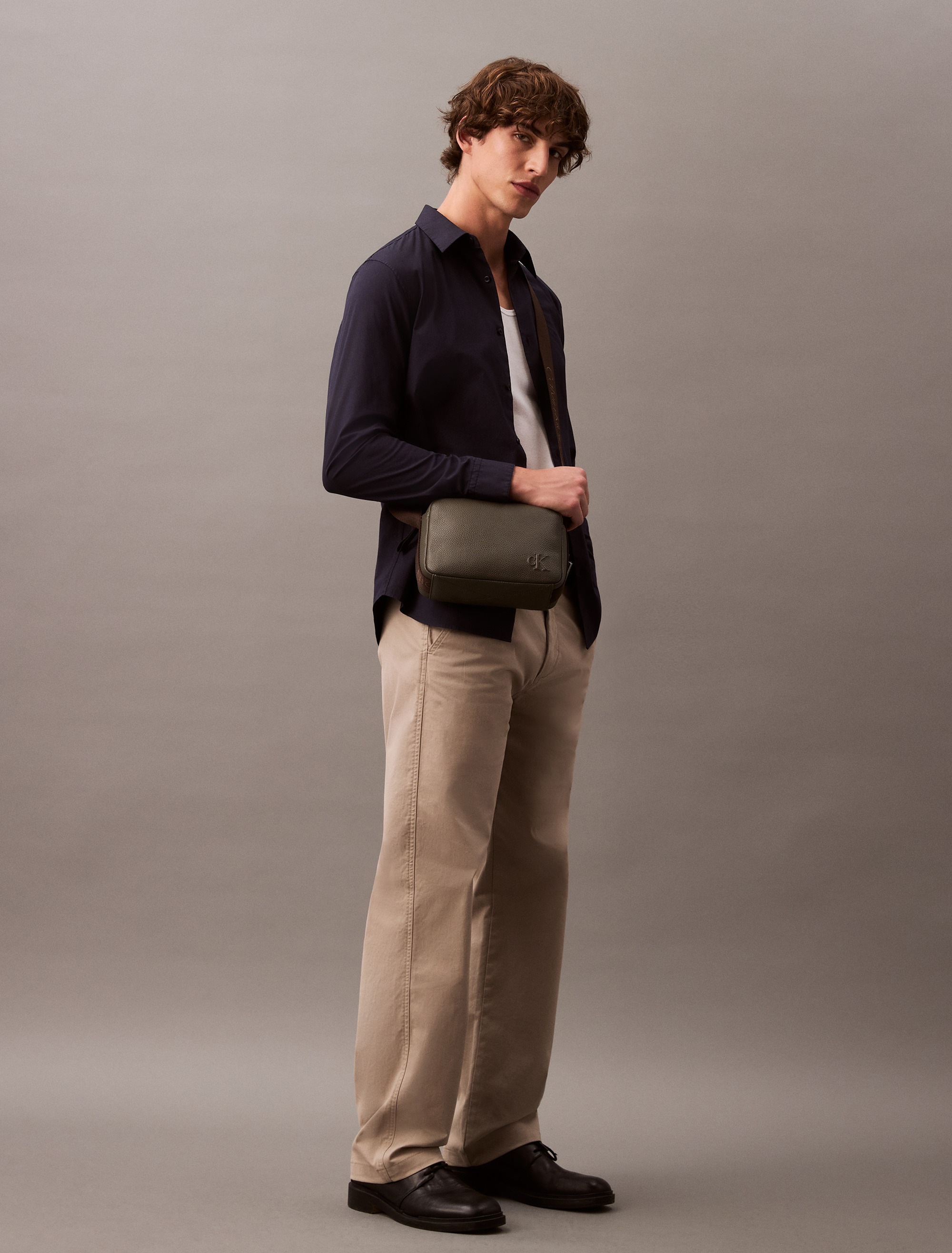 Calvin Klein Langarmhemd »LS SOLID STRETCH SLIM SHIRT«, in Unifarbe