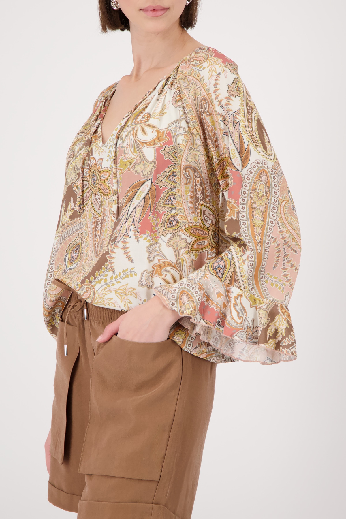 Monari Schlupfbluse »Bluse Paisleydruck allover« Regular fit mit Paisleymuster