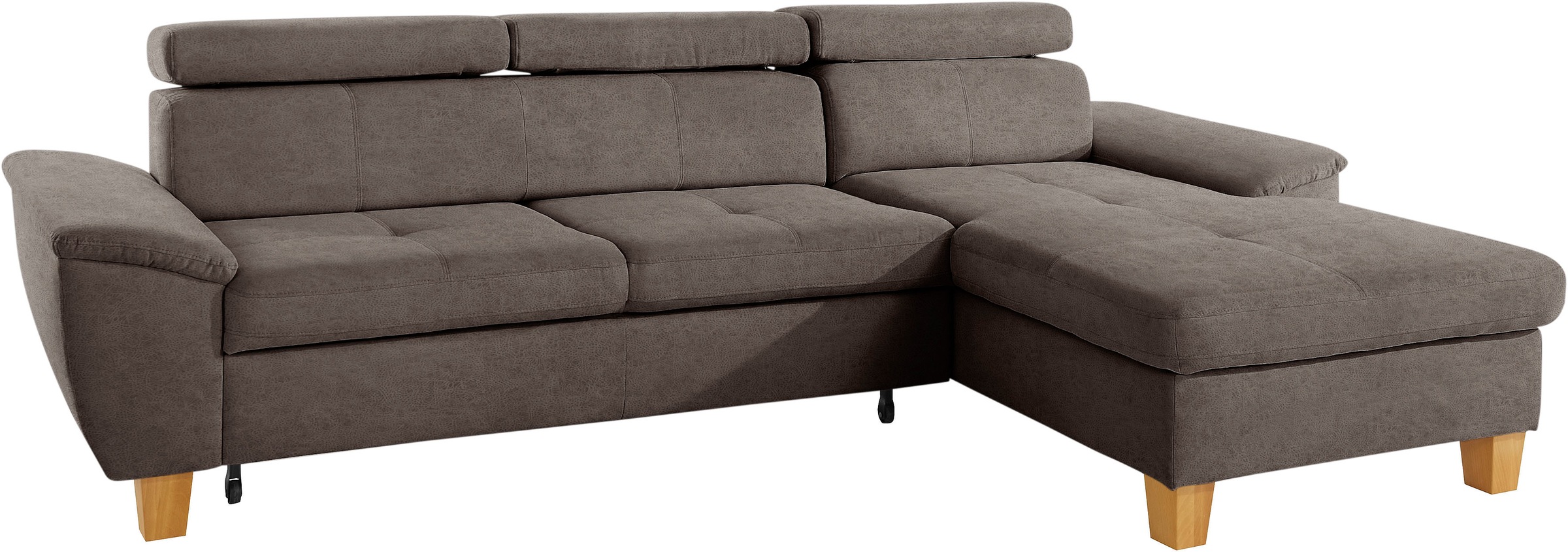exxpo - sofa bzw. Bettkasten bestellen und Ecksofa, mit Rückenverstellung, inklusive wahlweise Kopt- auf Raten fashion Bettfunktion