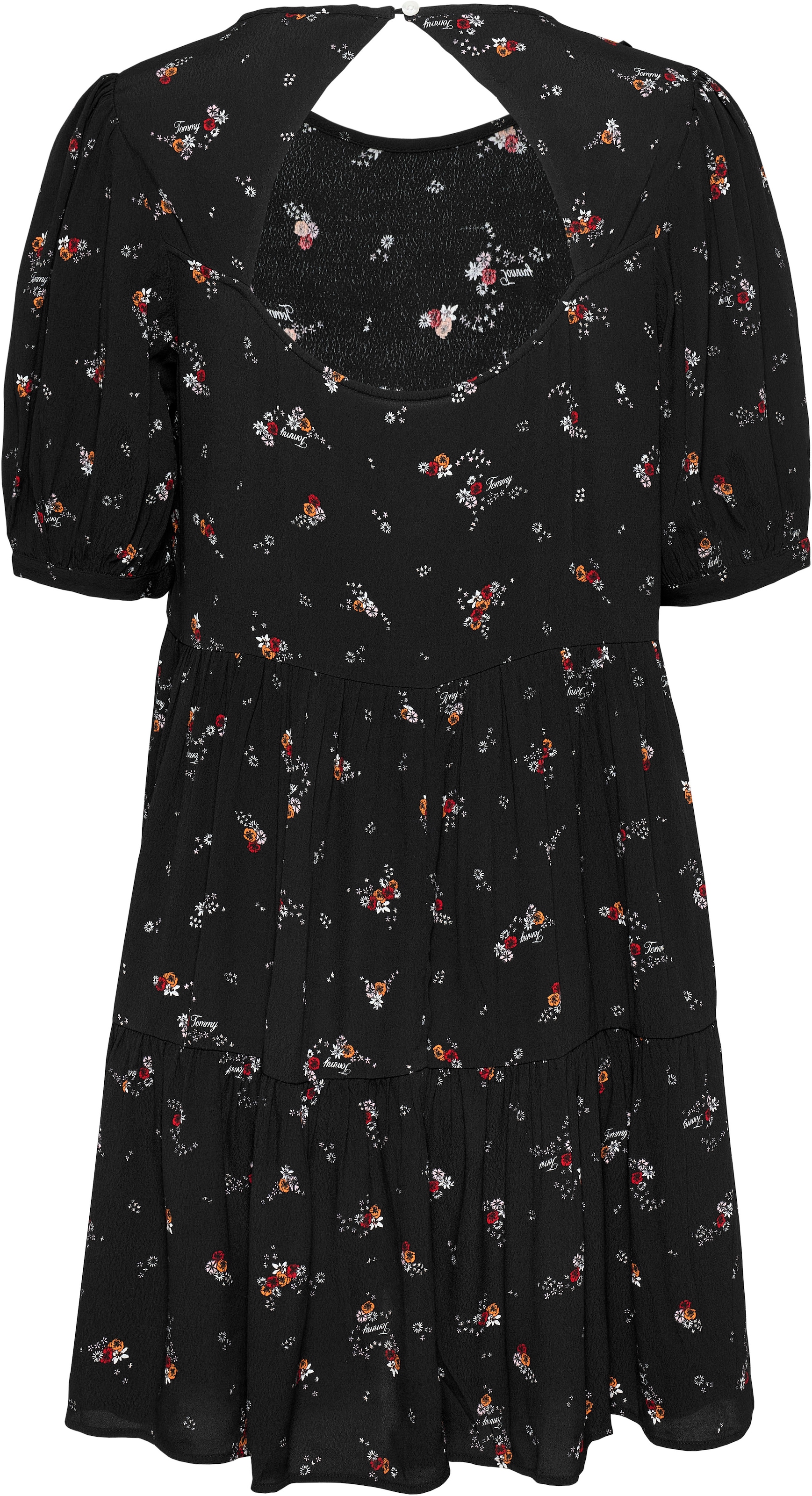 Tommy Jeans Blusenkleid »TJW BLACK FLORAL TIERD DRESS EXT«, mit Blumenprint