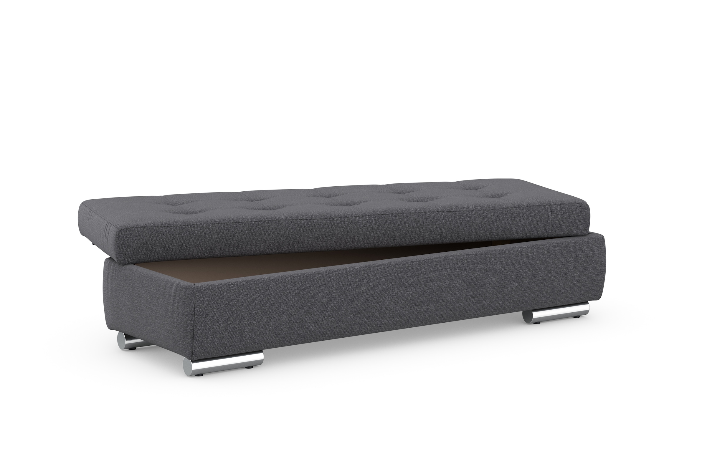 DOMO collection Hocker »Treviso XXL: B/T/H: 161/60/41 cm«, mit Stauraum, auch in Cord, passend zur Serie, moderne Steppung
