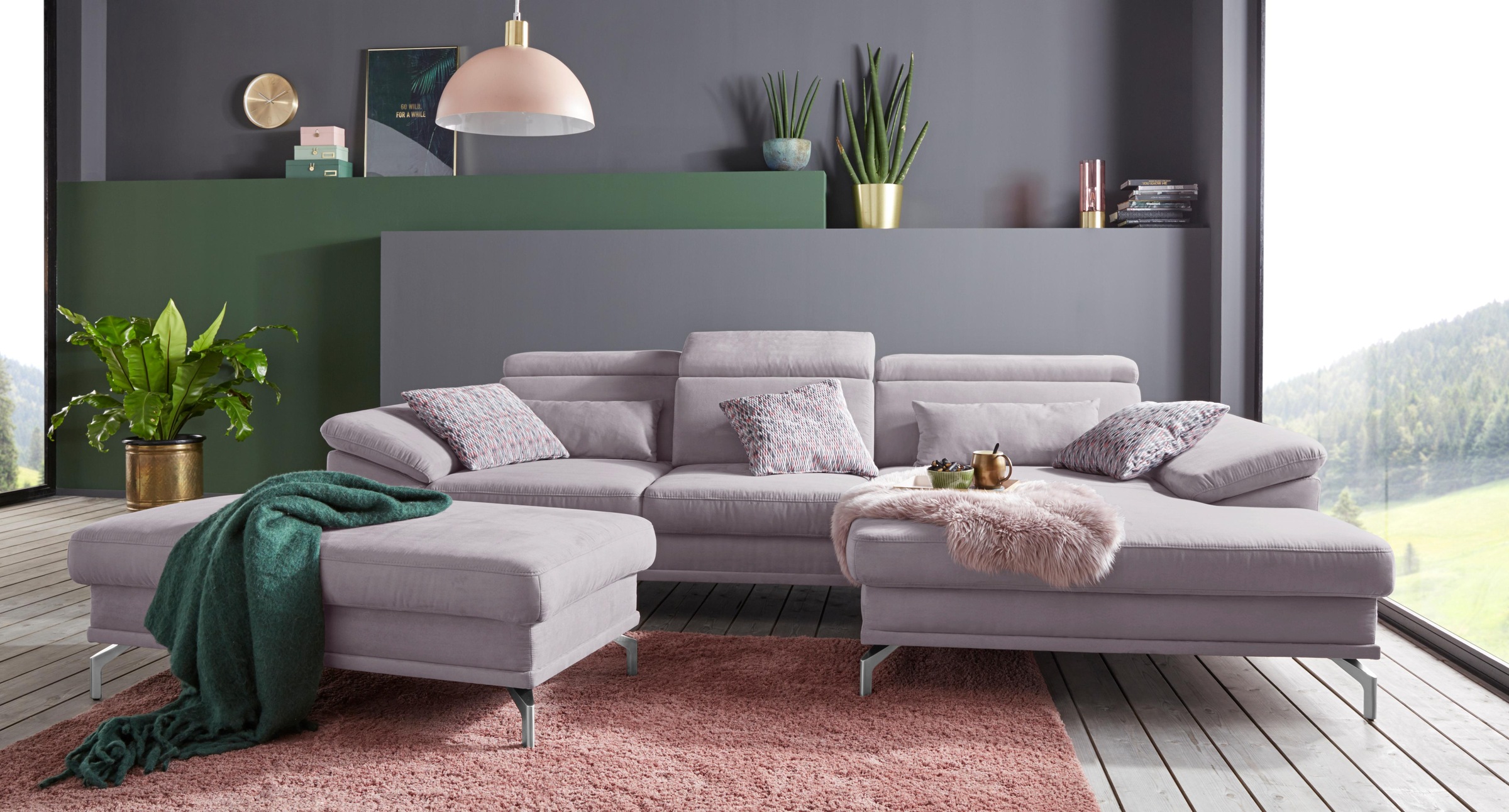 sit&more Ecksofa »Scorpio L-Form«, inklusive Sitztiefenverstellung, wahlweise mit Kopfverstellung