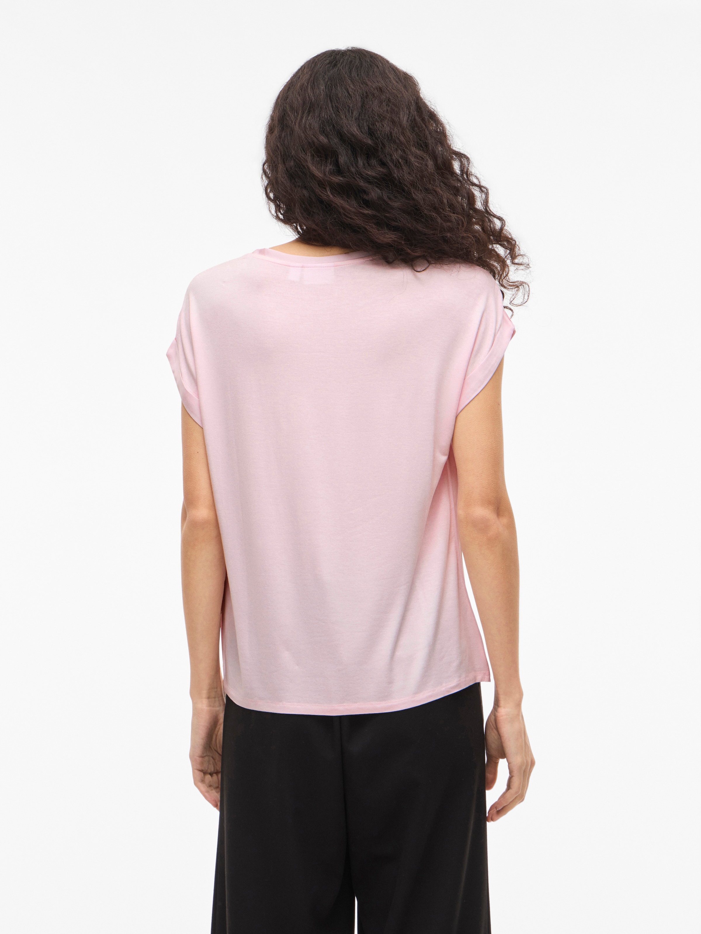 Vila Kurzarmshirt »VIELLETTE S/S SATIN TOP - NOOS« Kunstfaser, regular fit