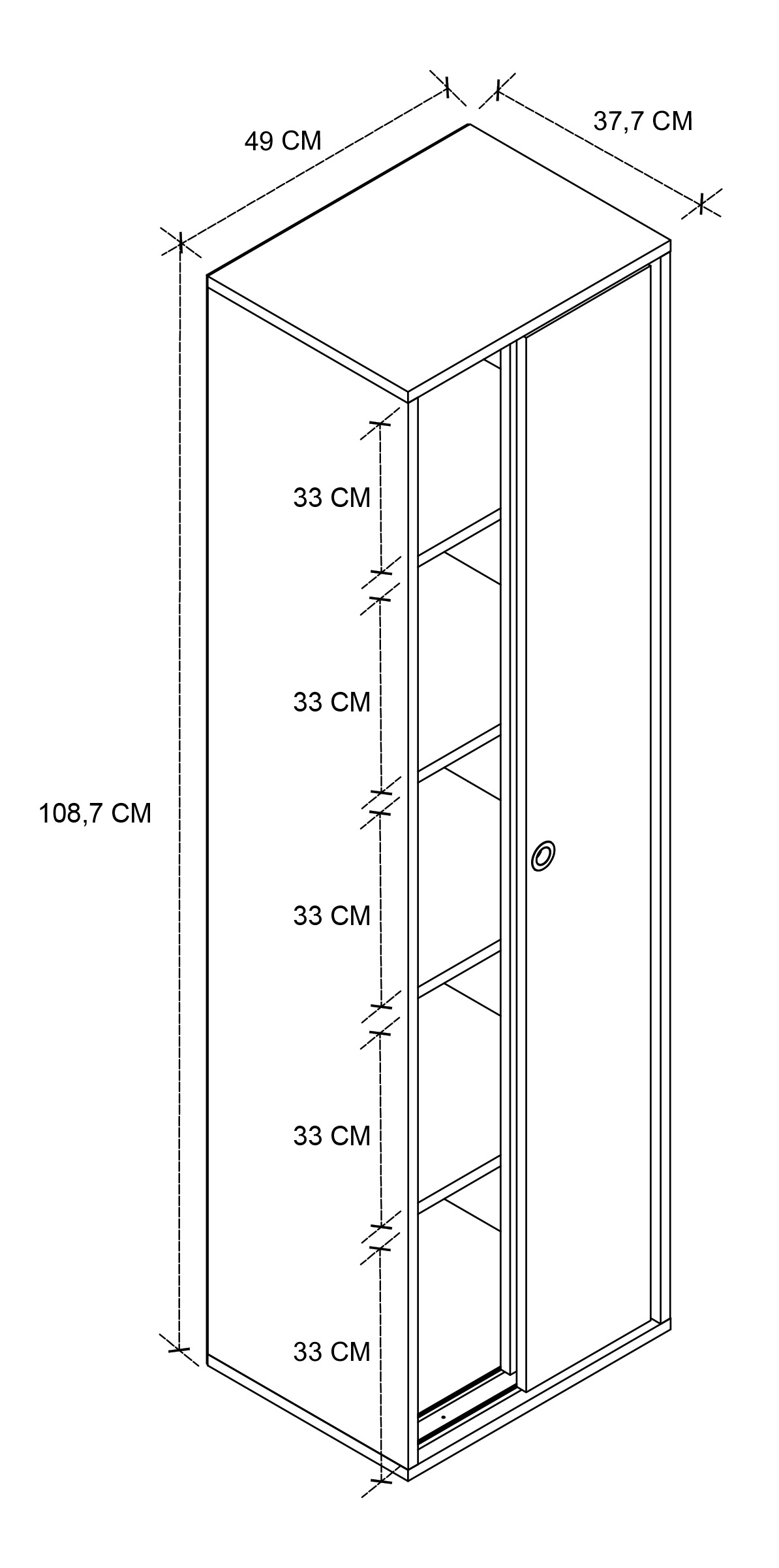 VCM Aktenschrank »Büroschrank Schiebetüren Aktenschrank Ulas 5fach« 1 Stk. tlg.