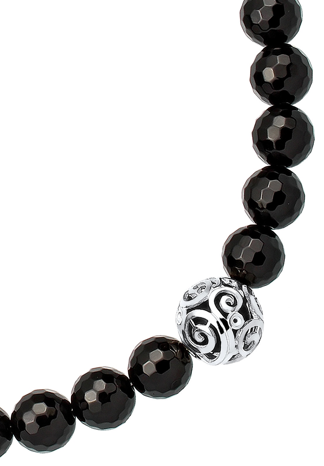 Elli Silberkette »Halskette Ornament Onyx Schwarz 925 Sterling Silber«