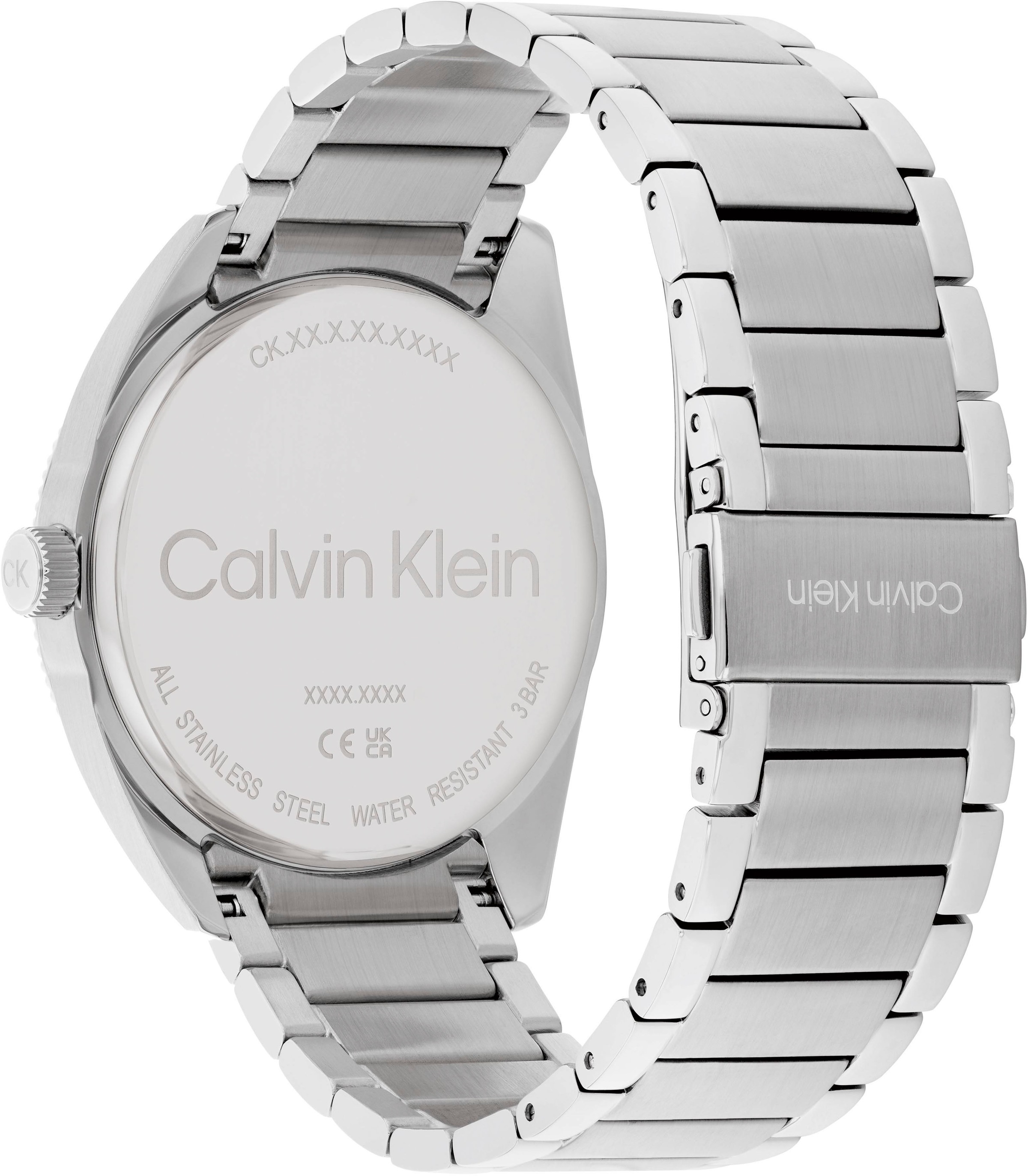 Calvin Klein Quarzuhr »TIMELESS«, Armbanduhr, Herrenuhr, Datum, Mineralglas, Edelstahlarmband