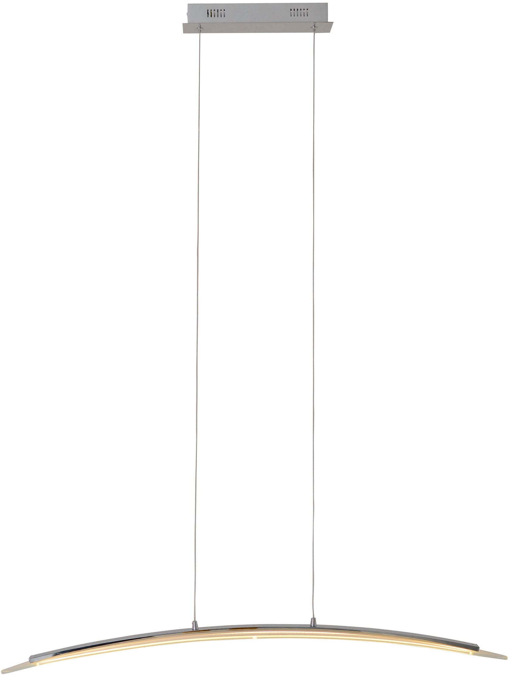 näve LED Pendelleuchte »Surf« LED-Modul 1 Stk. Warmweiß chromfarben, dimmbar mit Phasenan- und -abschnitt Dimmer, L: 100cm