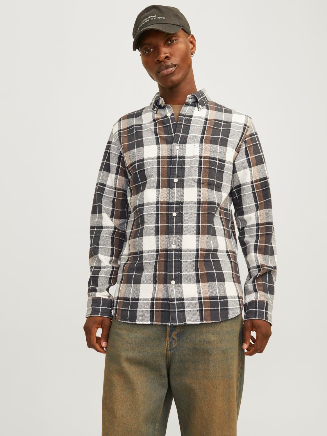 Langarmhemd »JPRBLUBROOK CHECK STRUCTURE L/S SHIRT SN«