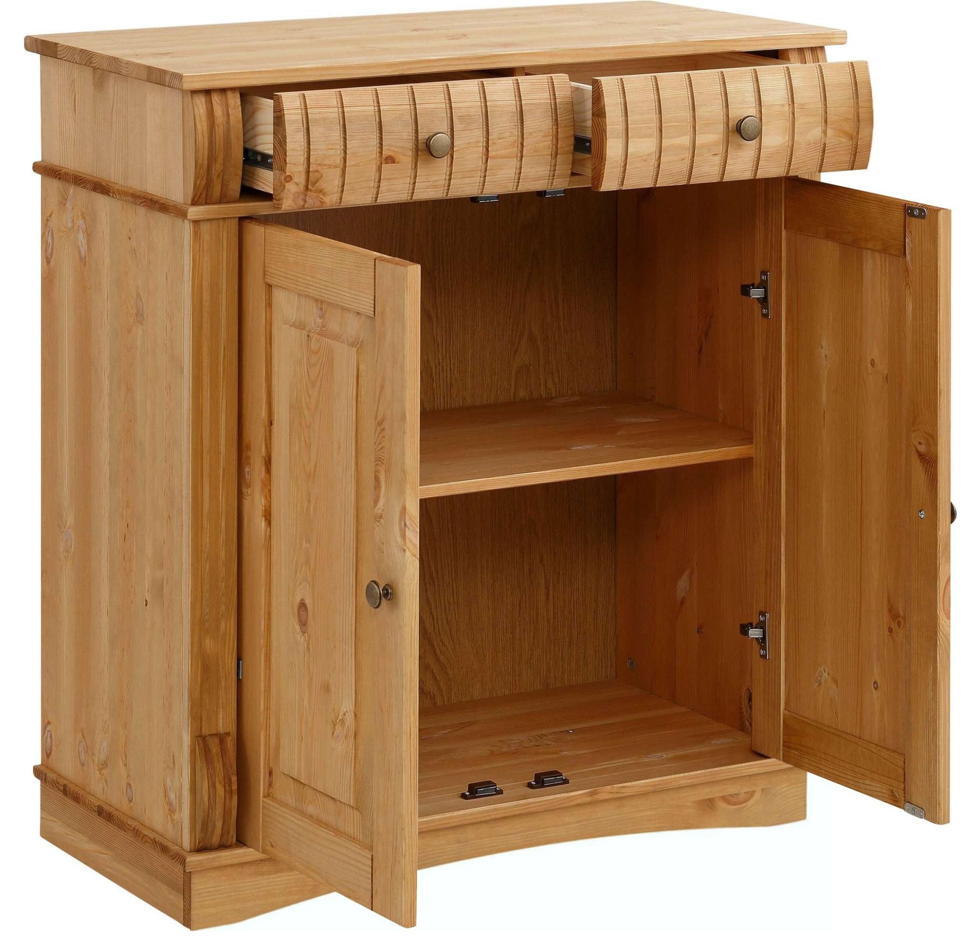 Home affaire Kommode »Teresa Sideboard nur 2 Schubkästen« aus massiver Kiefer Breite 84 cm, Höhe 90 cm, FSC®