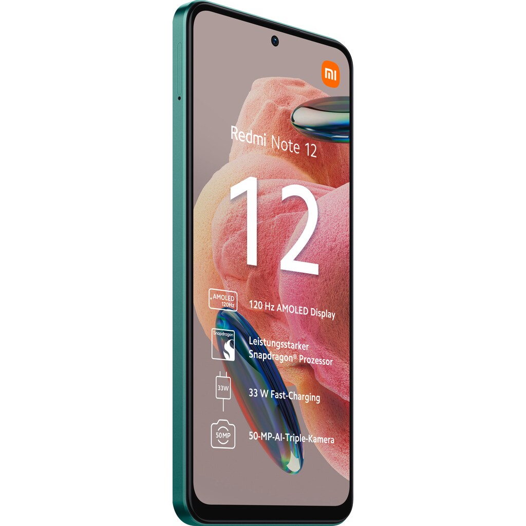 Xiaomi Smartphone »Redmi Note 12 4GB+128GB«, Grün, 16,94 cm/6,67 Zoll, 128 GB Speicherplatz, 50 MP Kamera