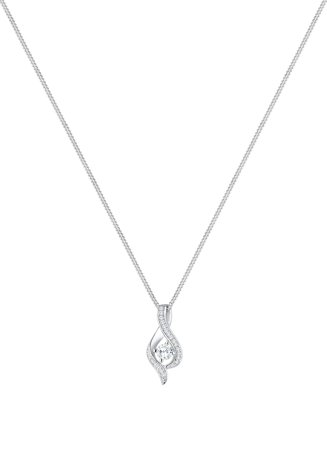 Elli Silberkette »Halskette Infinity Symbol Zirkonia Amoureux 925 Silber«