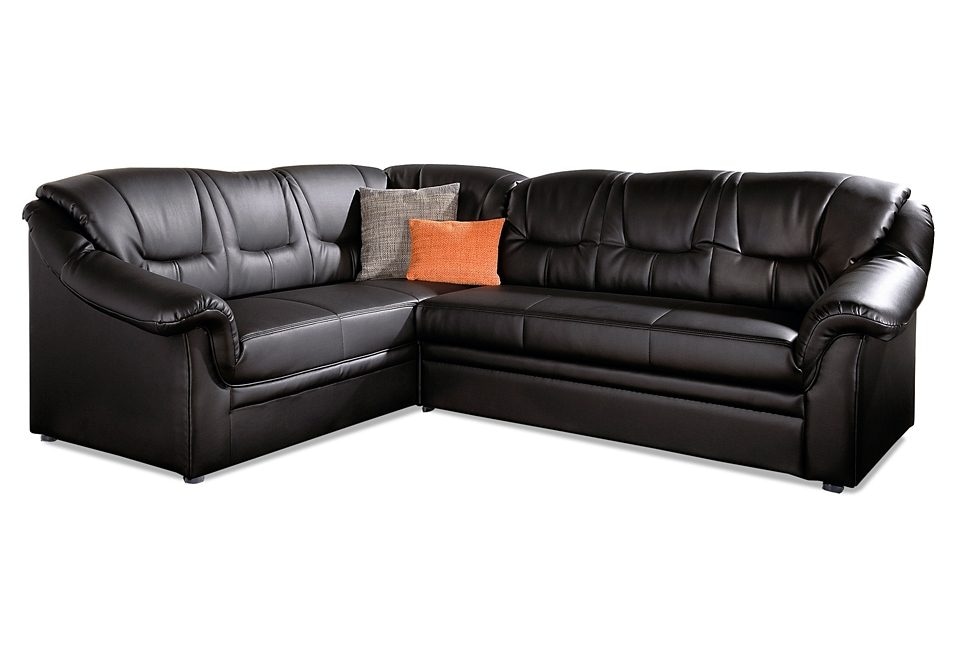 DOMO collection Ecksofa »Montana, zeitlose Rückensteppung, bequeme Armlehnen, L-Form«, wahlweise mit Bettfunktion
