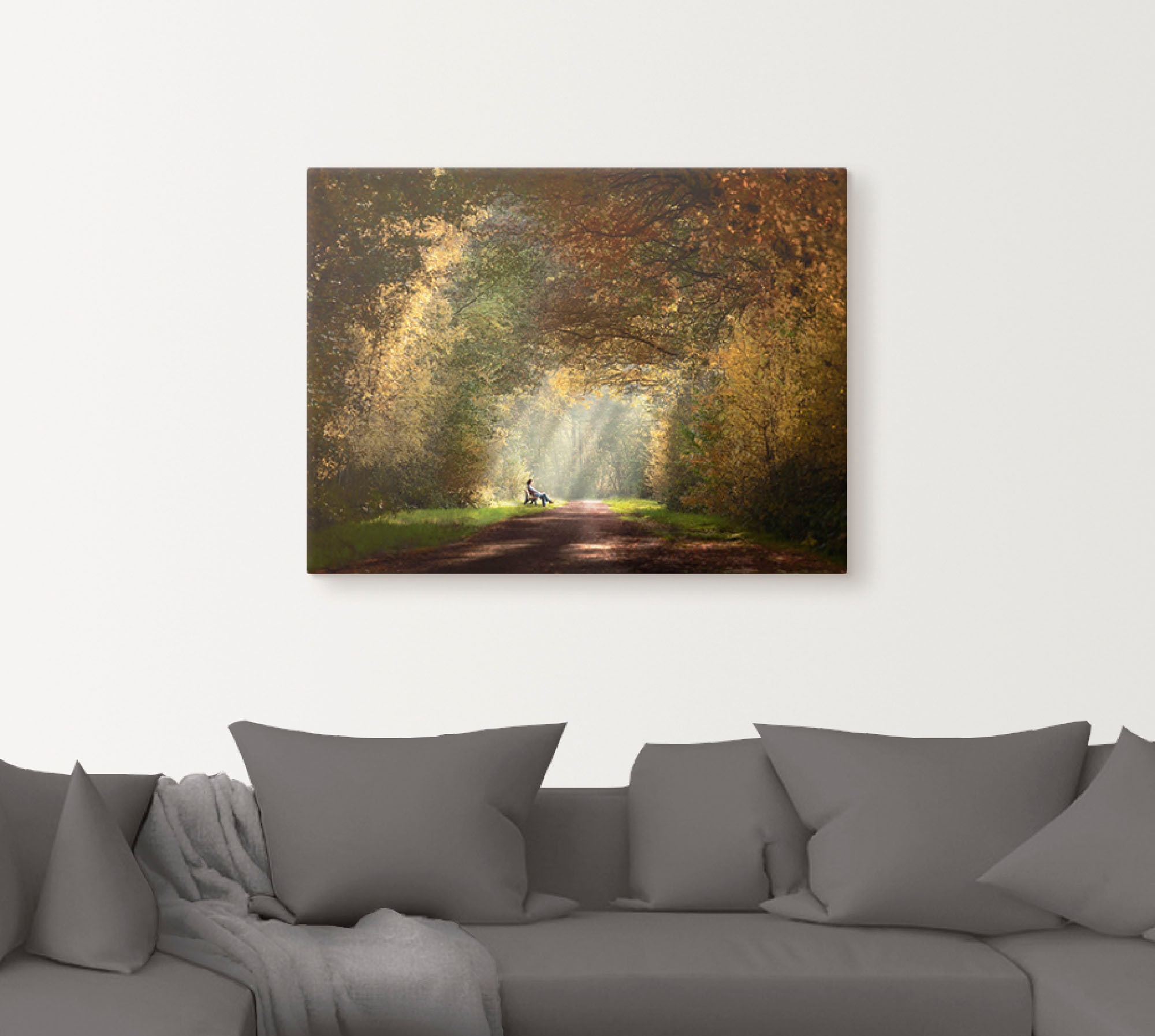 Artland Wandbild »Licht am Ende des Tunnels...« Wald 1 Stk. tlg. als Leinwandbild, Wandaufkleber in verschied. Größen