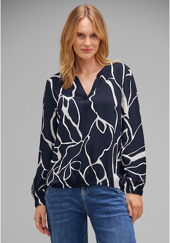 Druckbluse »Langarmbluse Printed splitneck blouse«