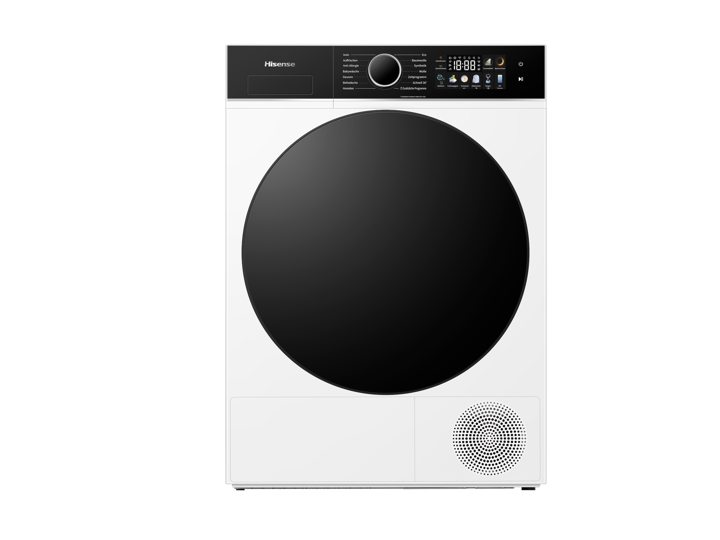 Hisense Wärmepumpentrockner »DH3I802BWCD« 3i Serie Farb-Display, Smart Assist