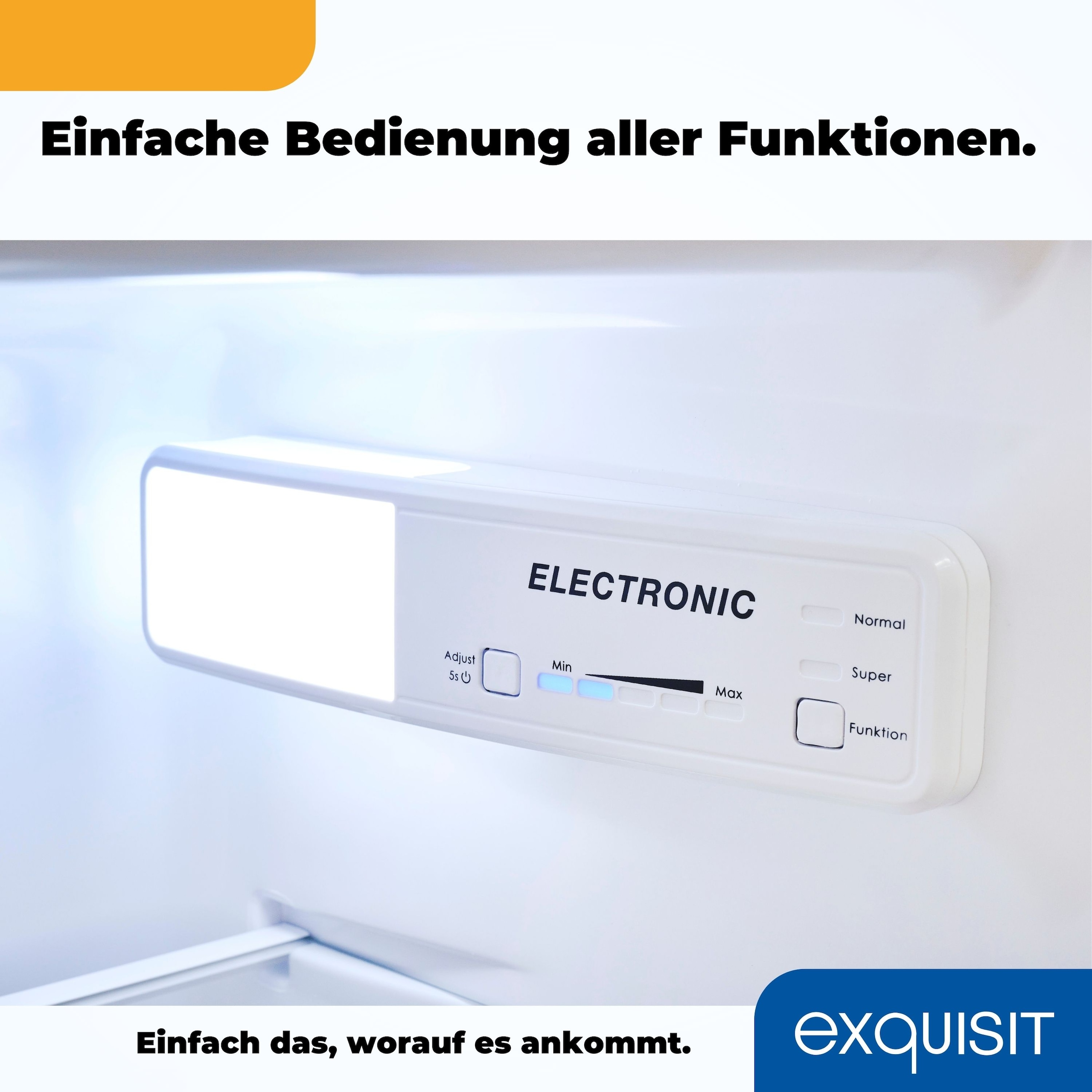 exquisit Einbaukühlschrank »EKS201-4-E-040E«, Schlepptür